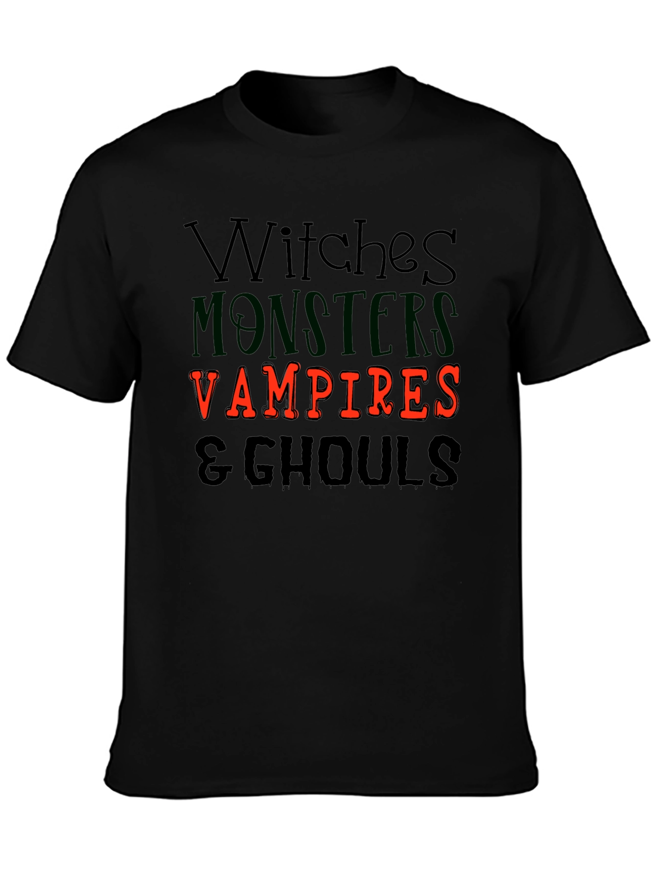 Halloween Witches Monsters Vampires & Ghouls T-Shirt