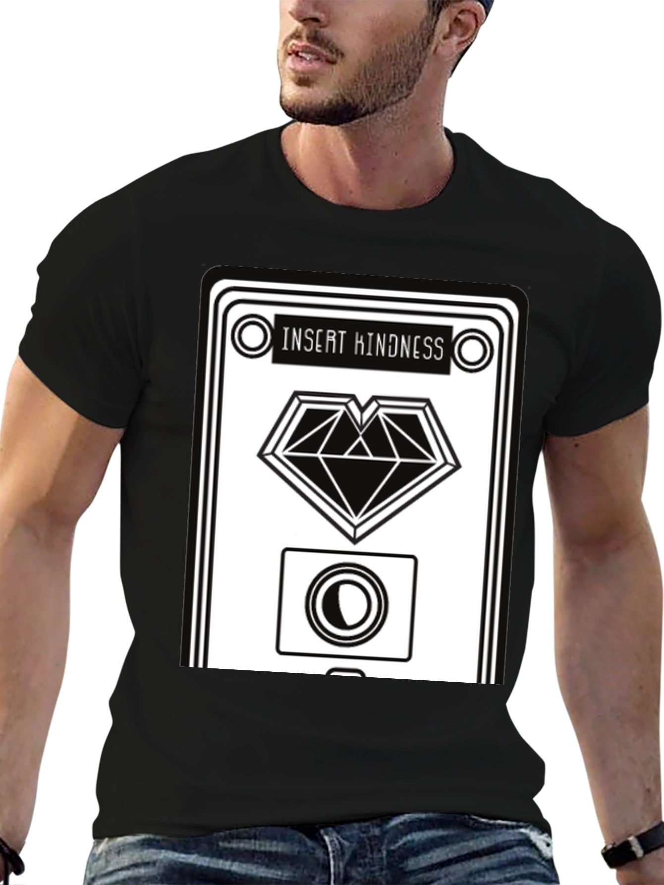 Insert Kindness Black Graphic Tee
