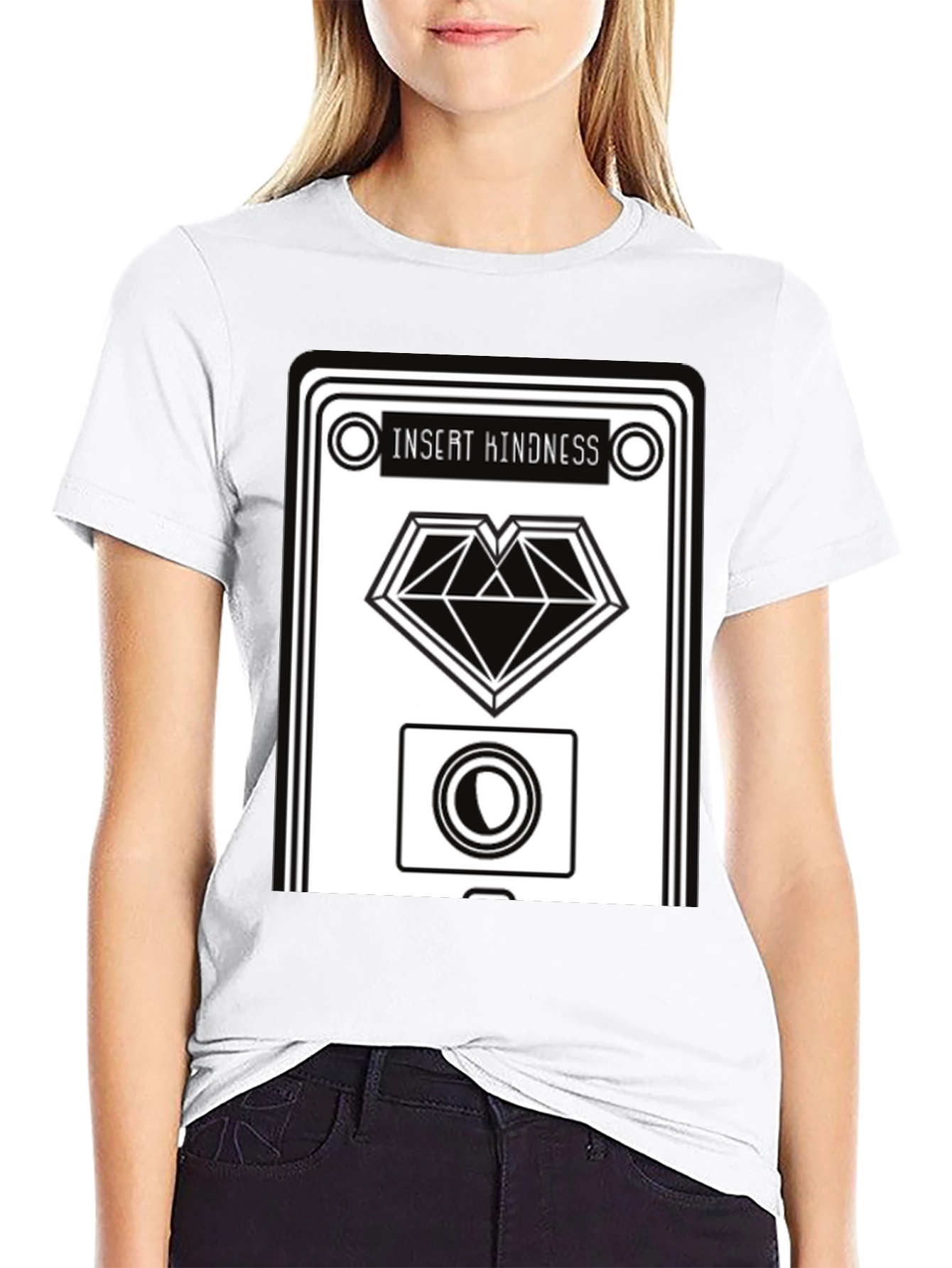 Insert Kindness Black Graphic Tee