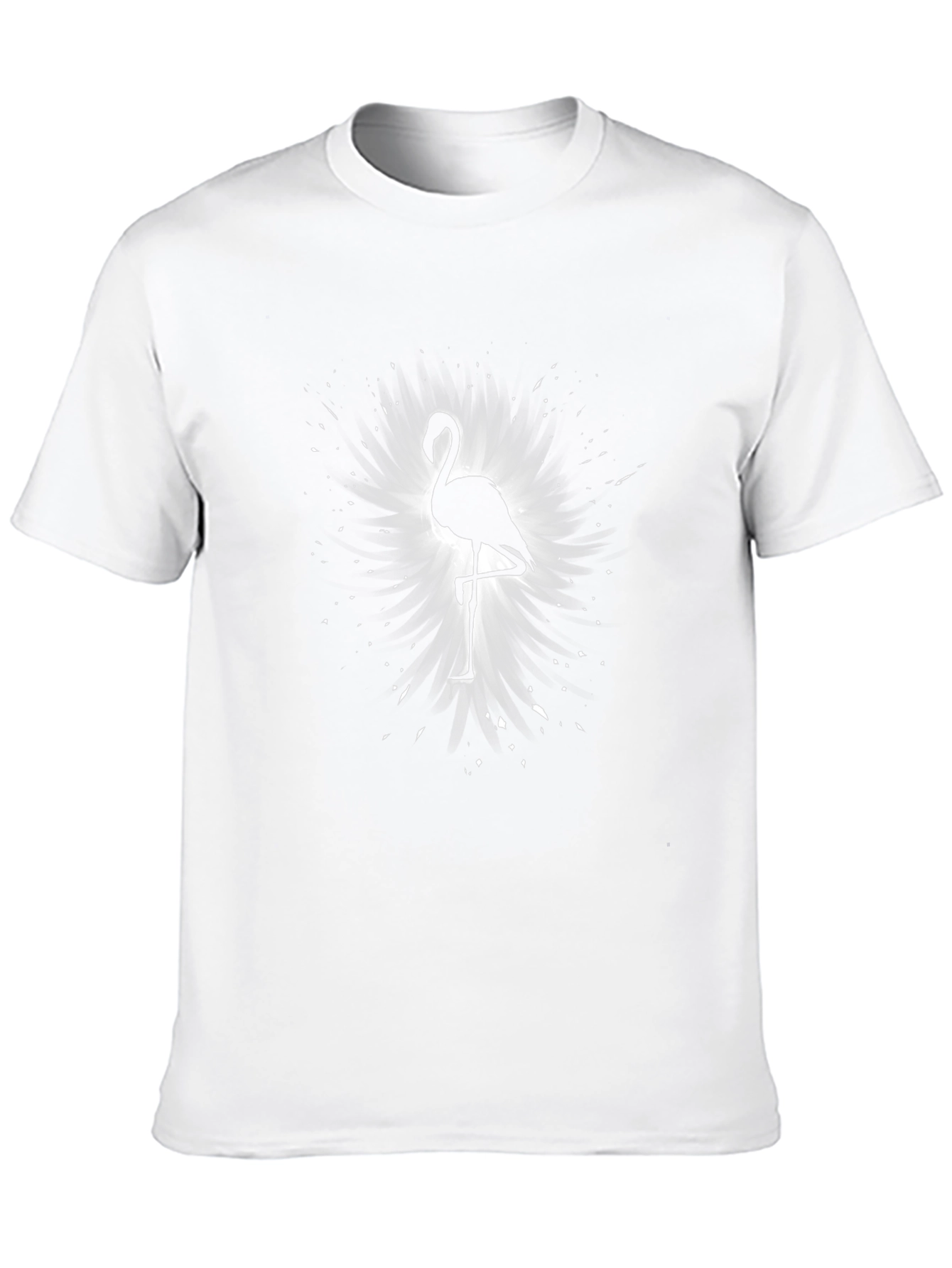 Flamingo Silhouette Graphic Tee - Black