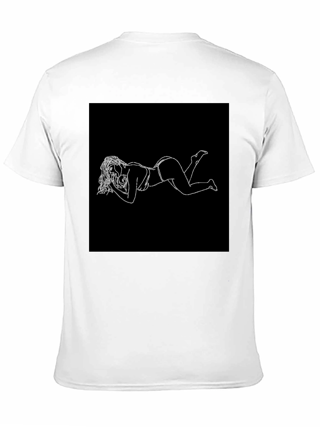 Modern Black T-Shirt with White Graphic