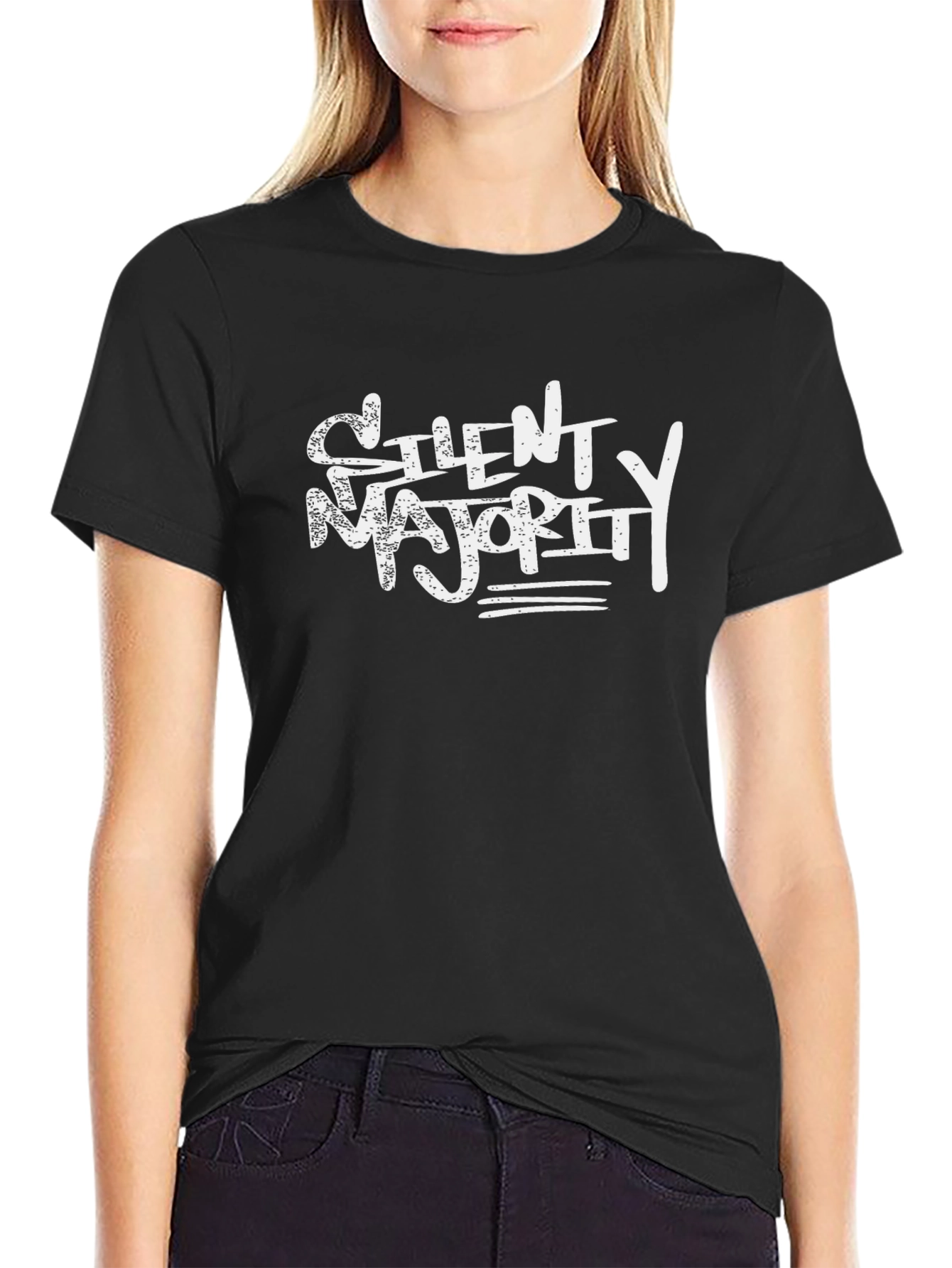 Silent Majority Graphic Tee - Black