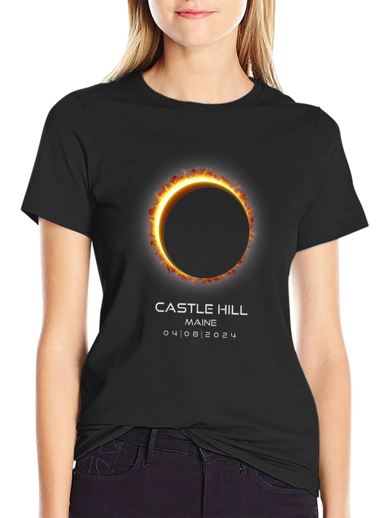Solar Eclipse Castle Hill Maine 04 08 2024 T-Shirt
