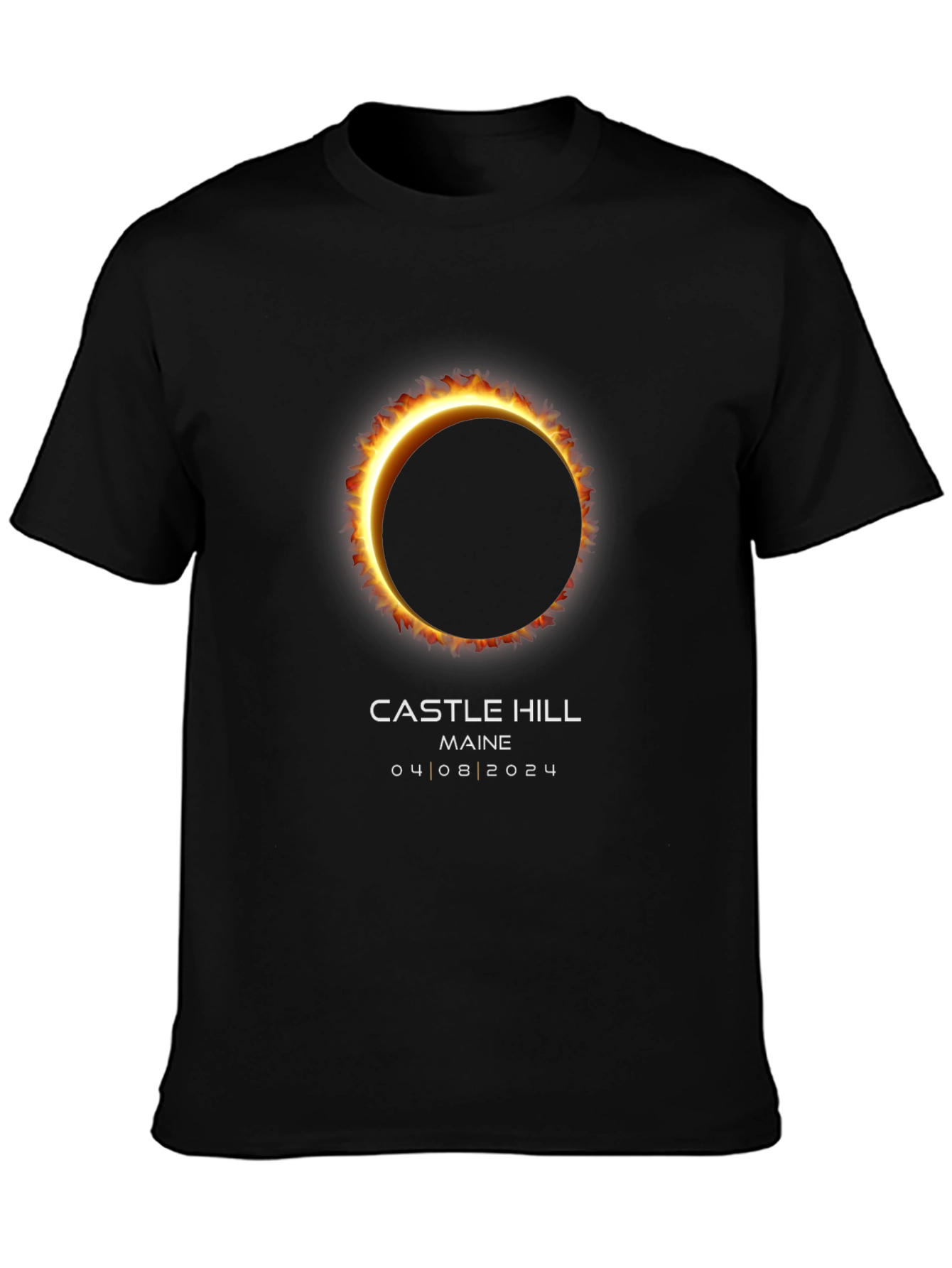 Solar Eclipse Castle Hill Maine 04 08 2024 T-Shirt