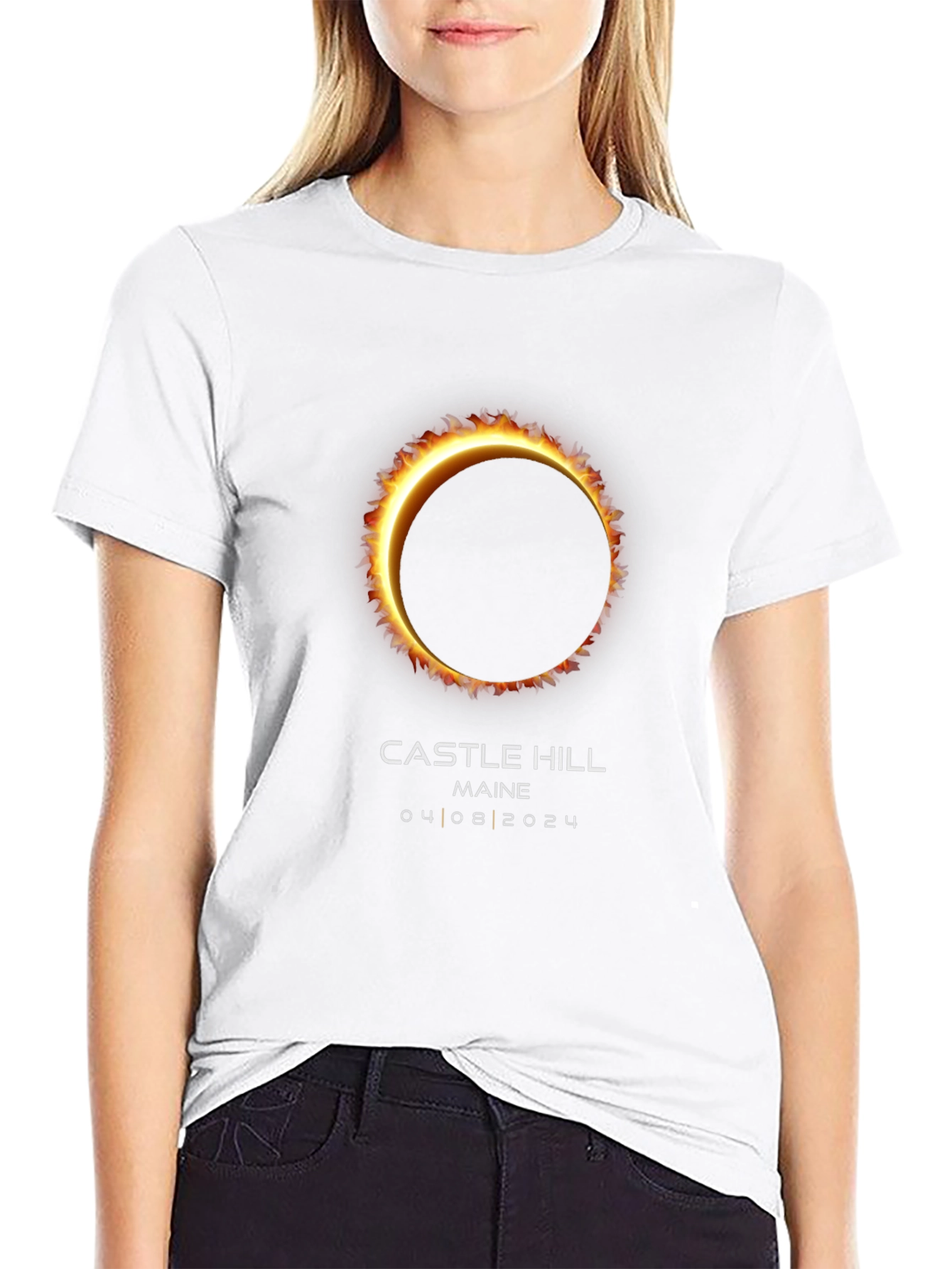 Solar Eclipse Castle Hill Maine 04 08 2024 T-Shirt