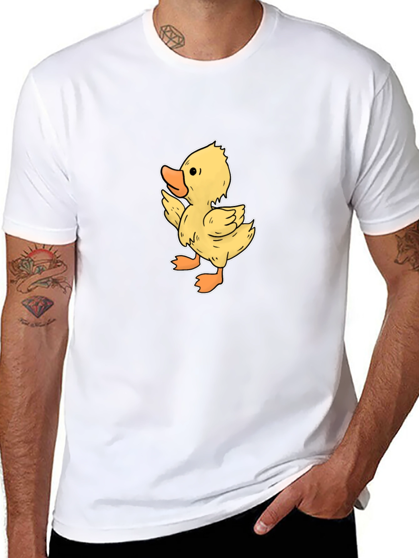 Duckling Graphic Tee - Black Casual T-Shirt