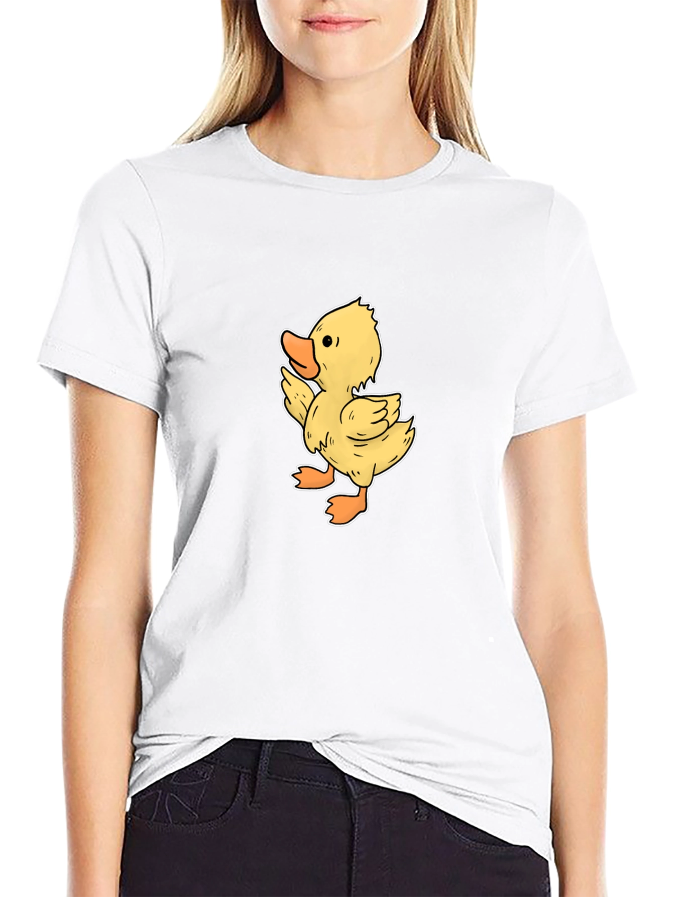 Duckling Graphic Tee - Black Casual T-Shirt