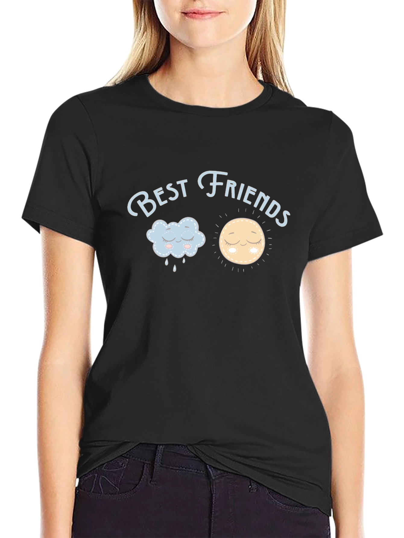 Best Friends Graphic Tee - Unisex Black T-Shirt