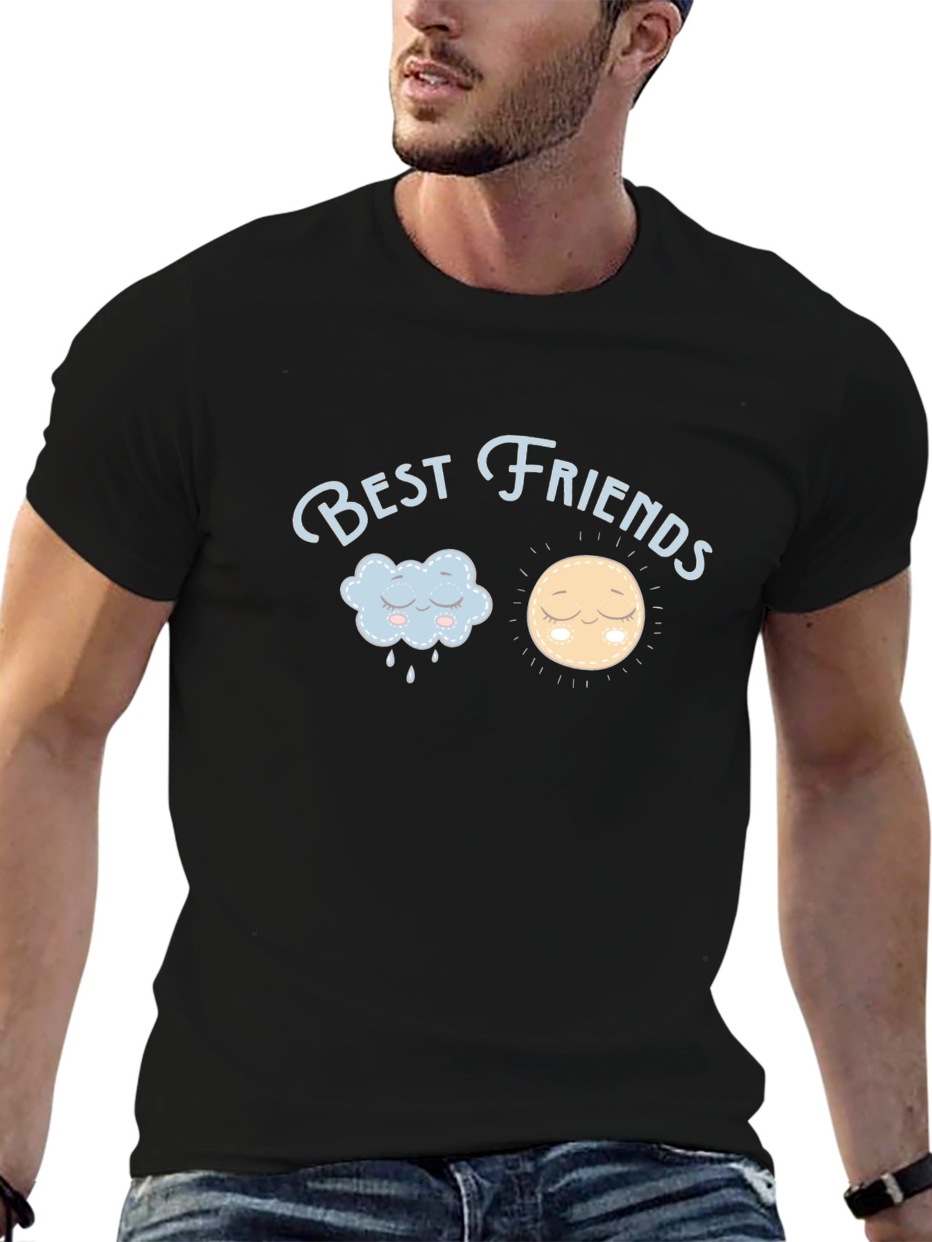 Best Friends Graphic Tee - Unisex Black T-Shirt