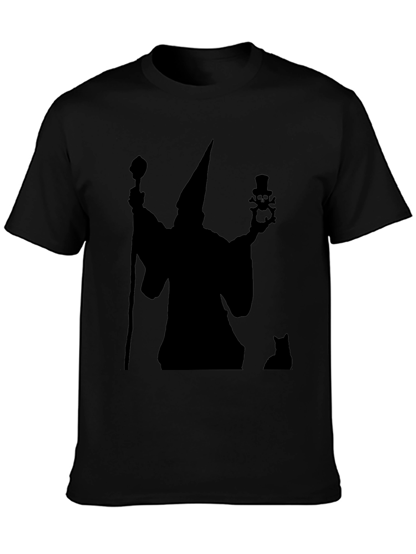 Wizard & Cat Black Graphic Tee