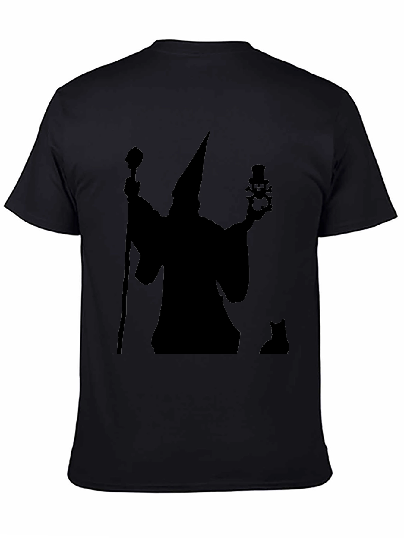 Wizard & Cat Black Graphic Tee