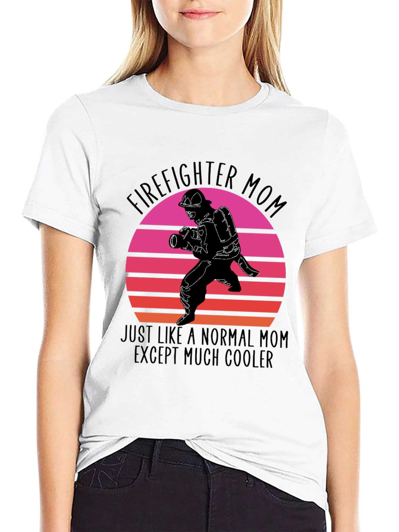Firefighter Mom Graphic T-Shirt - Cool Mom Edition
