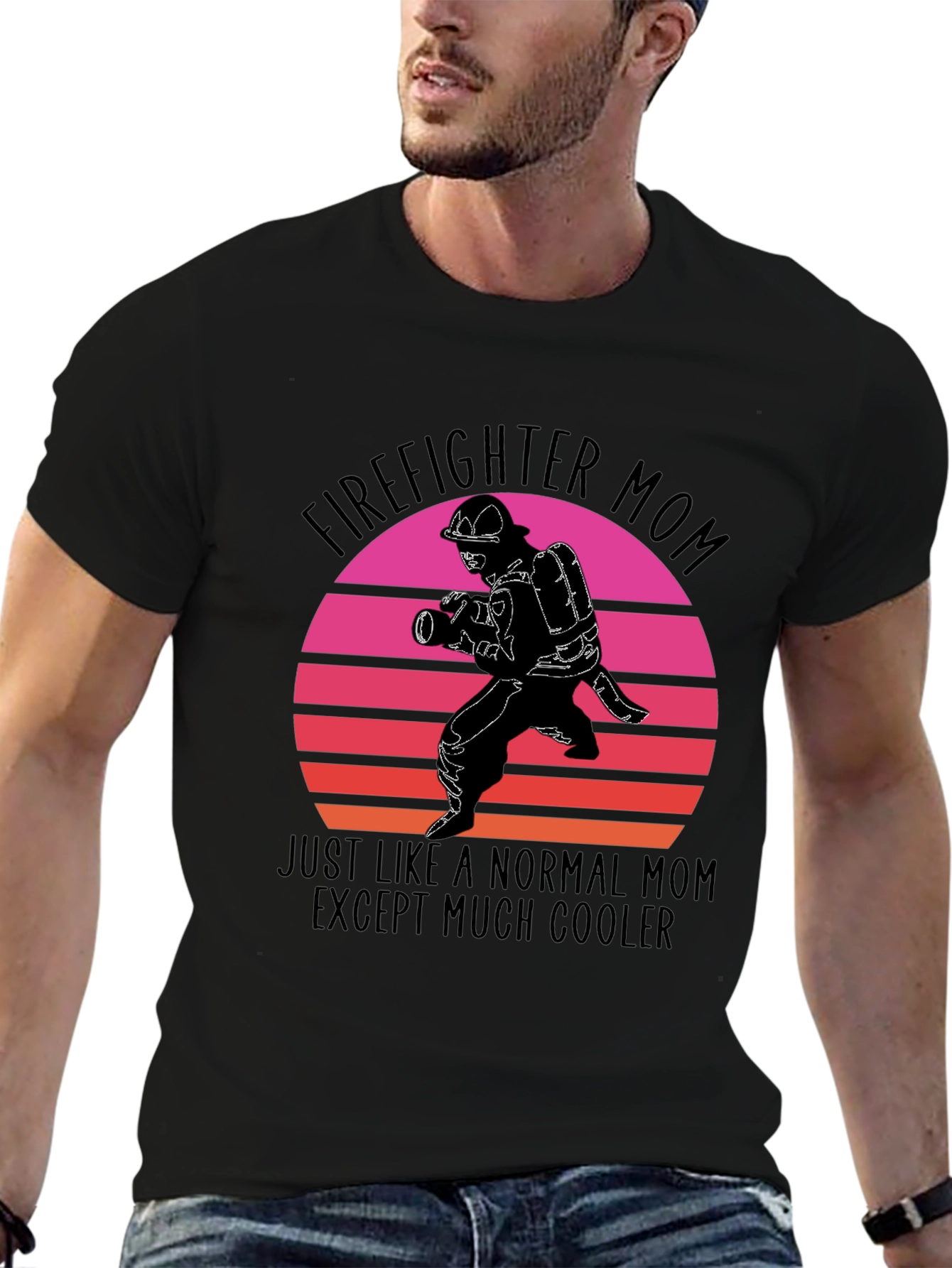 Firefighter Mom Graphic T-Shirt - Cool Mom Edition