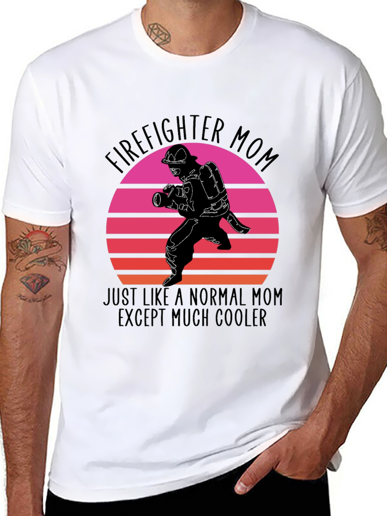 Firefighter Mom Graphic T-Shirt - Cool Mom Edition