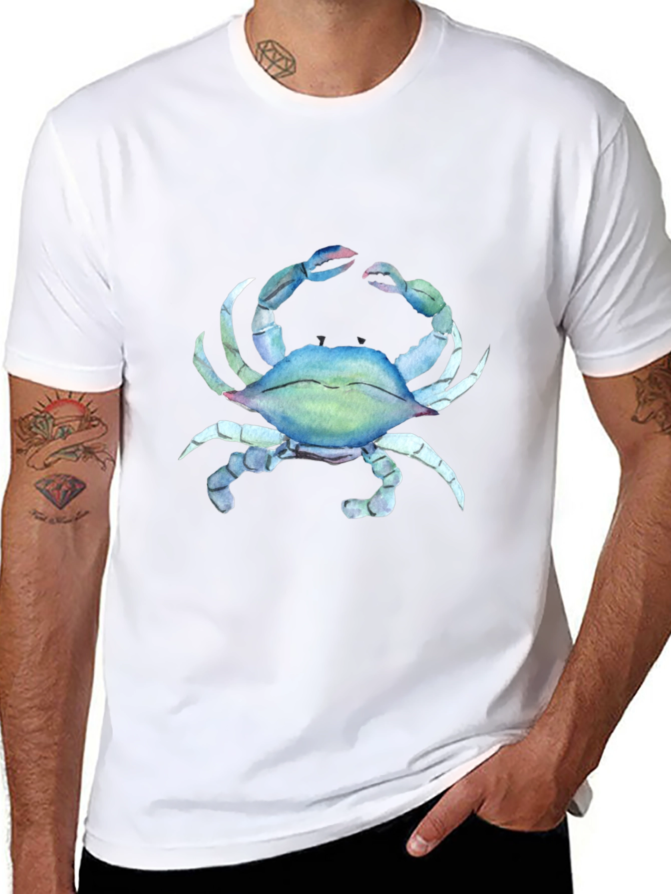 Crab Graphic Black T-Shirt