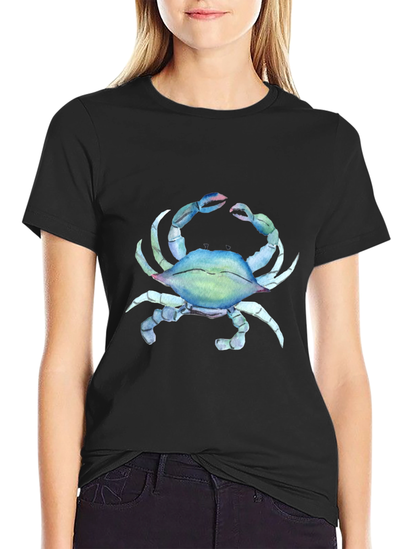Crab Graphic Black T-Shirt