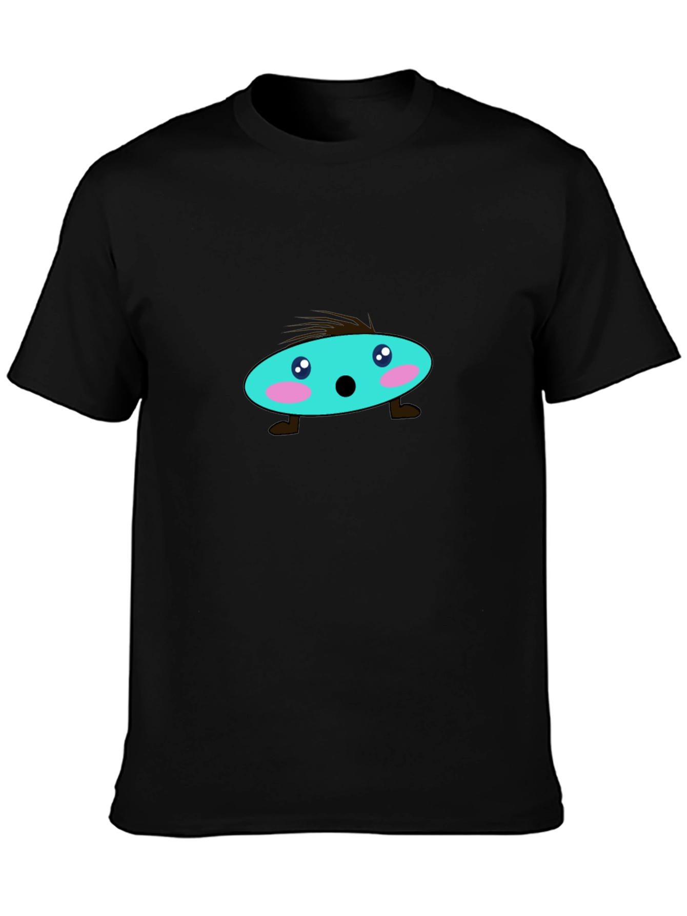 Funky Character Graphic Black T-Shirt