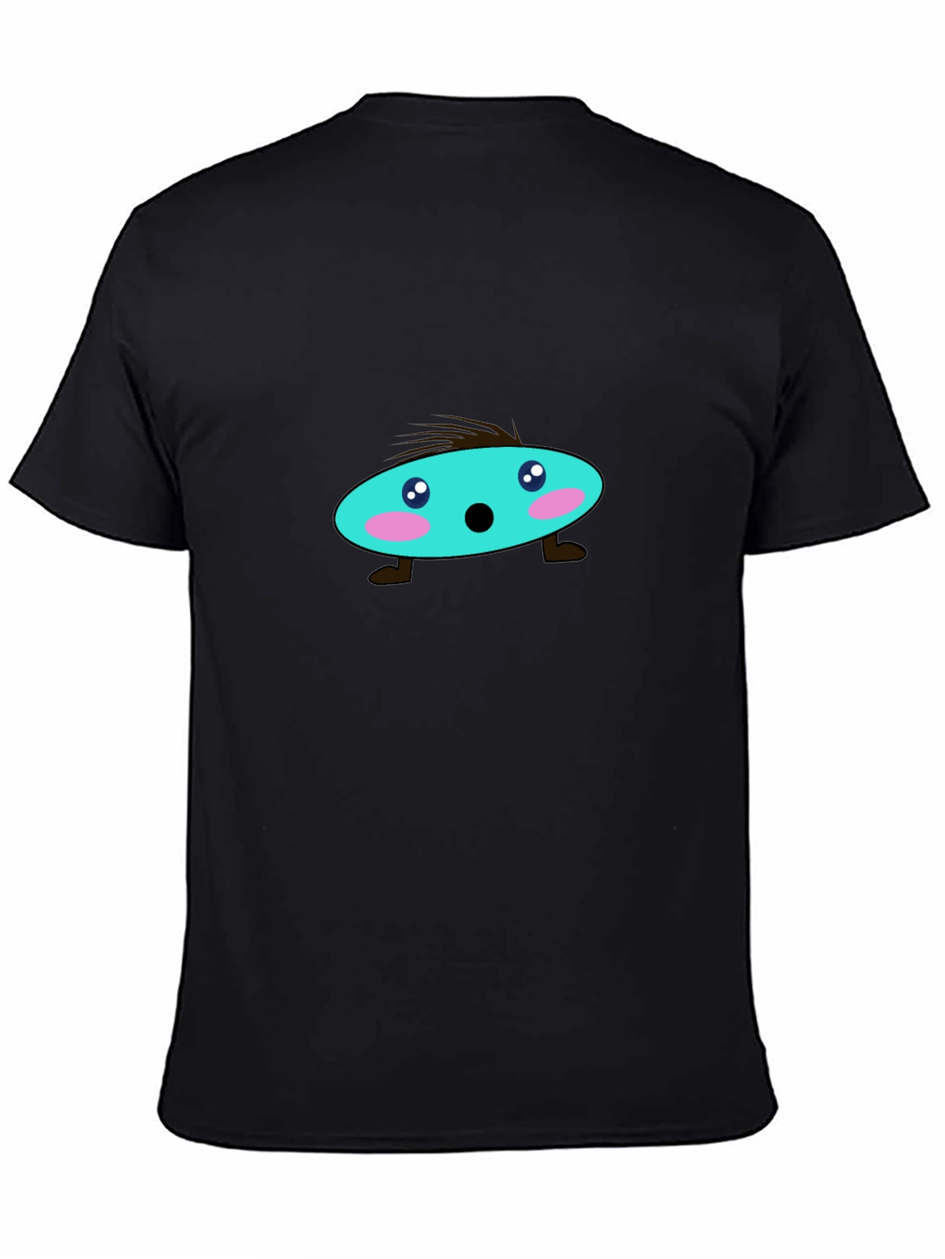 Funky Character Graphic Black T-Shirt