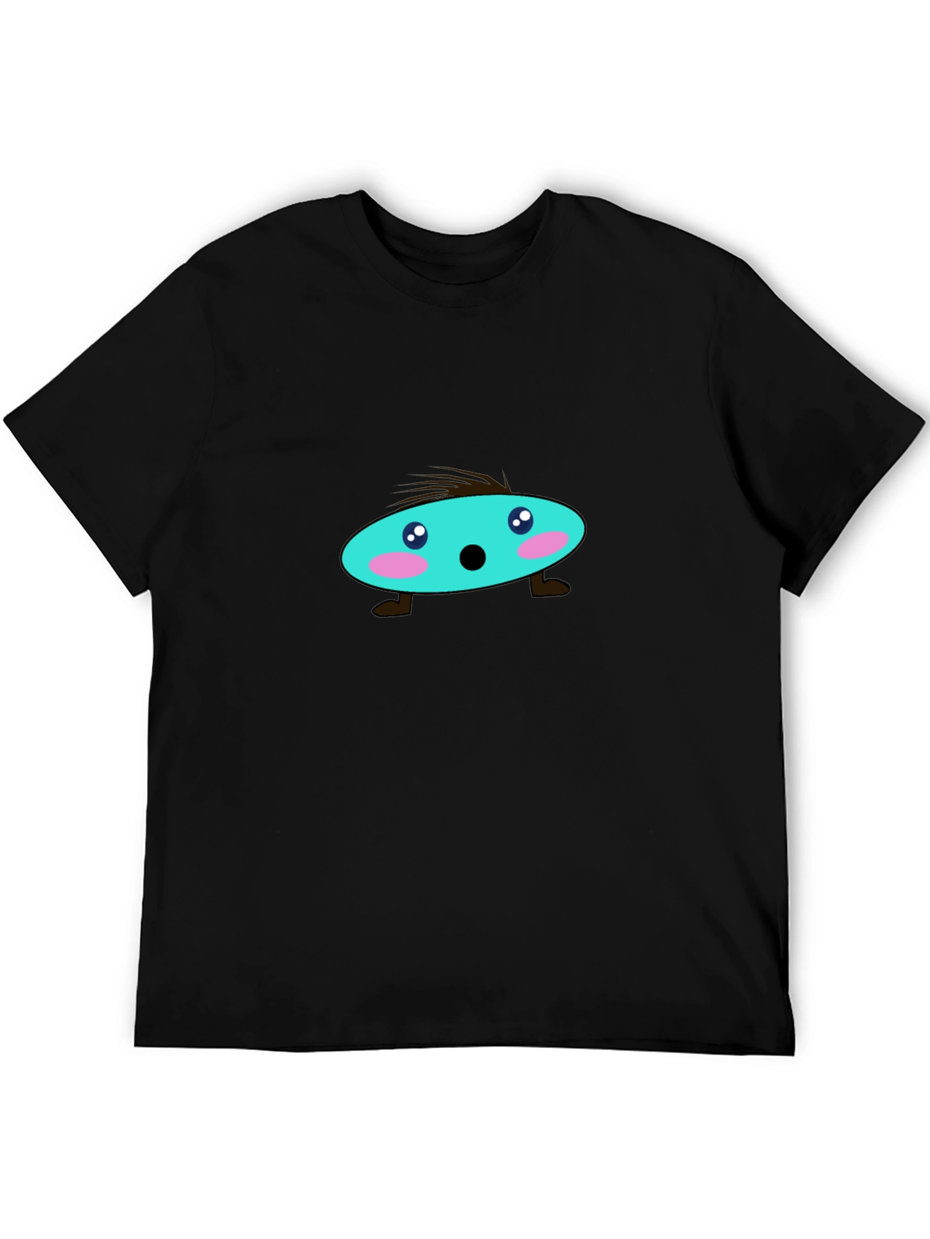 Funky Character Graphic Black T-Shirt