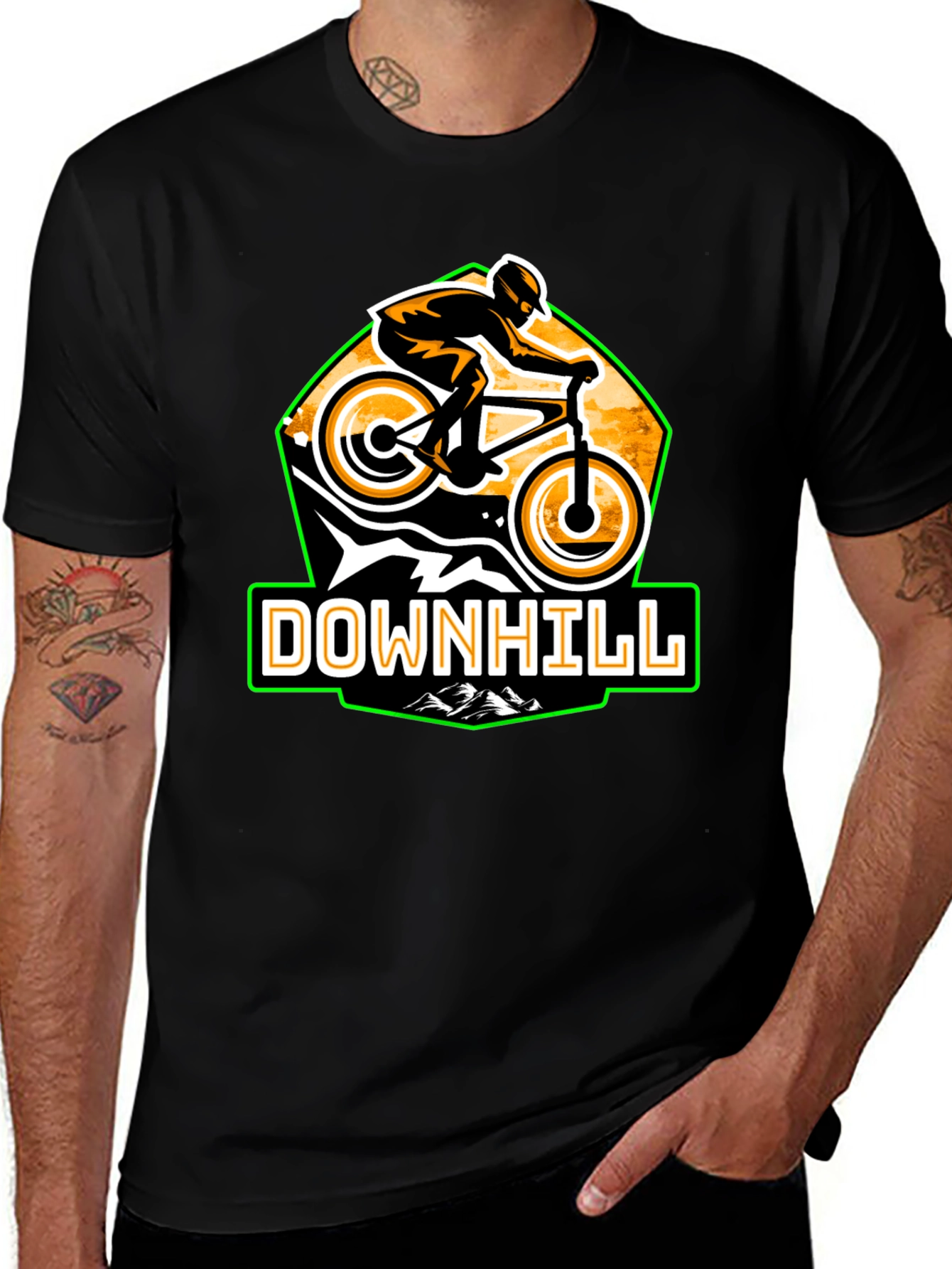 Downhill Biker T-Shirt - Graphic Tee