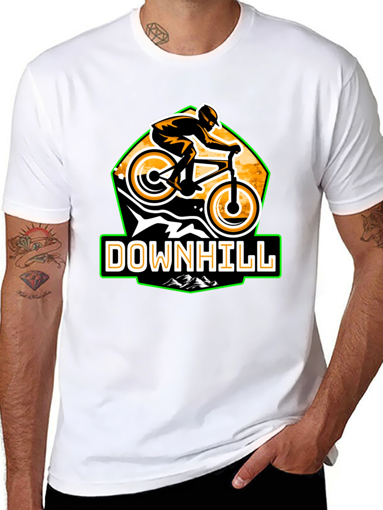 Downhill Biker T-Shirt - Graphic Tee