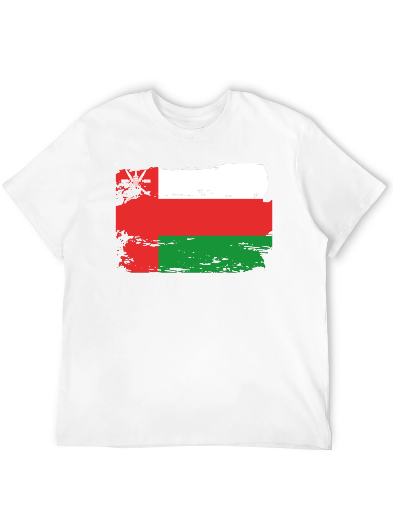 Oman Flag T-Shirt: Distressed Style Tee