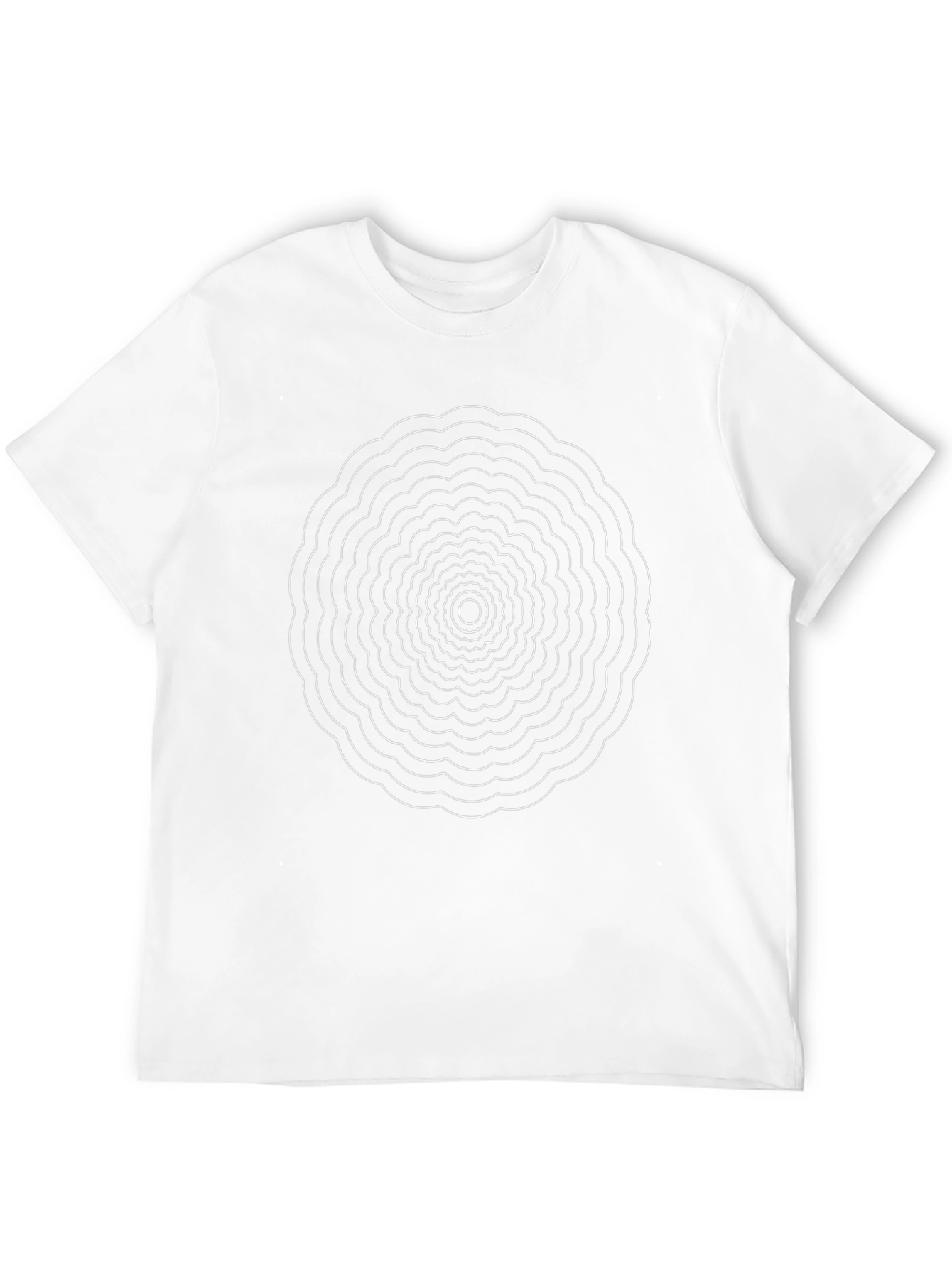 Abstract Circle Graphic Black T-Shirt