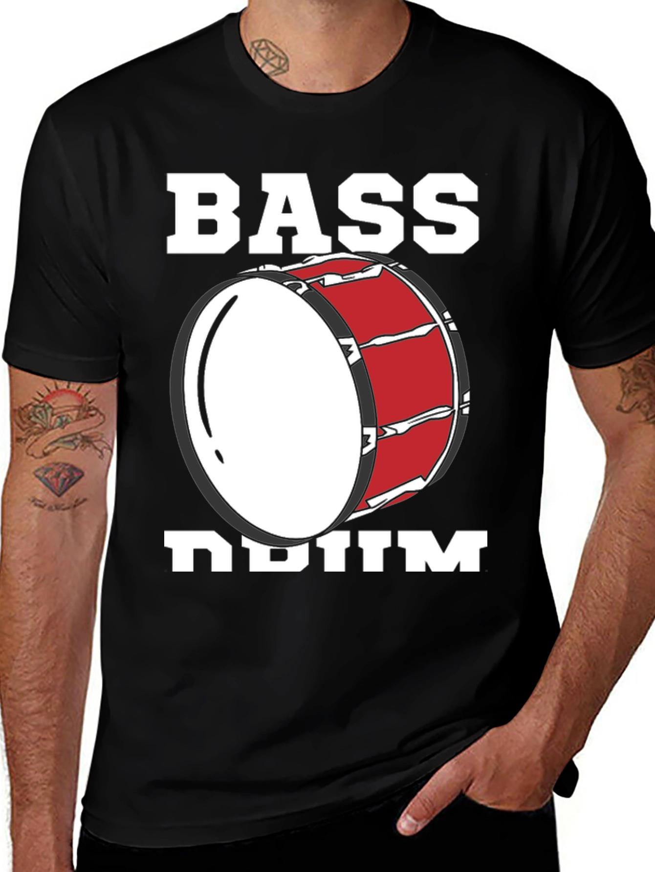 Bass Drum Graphic Tee - Music Lover T-Shirt