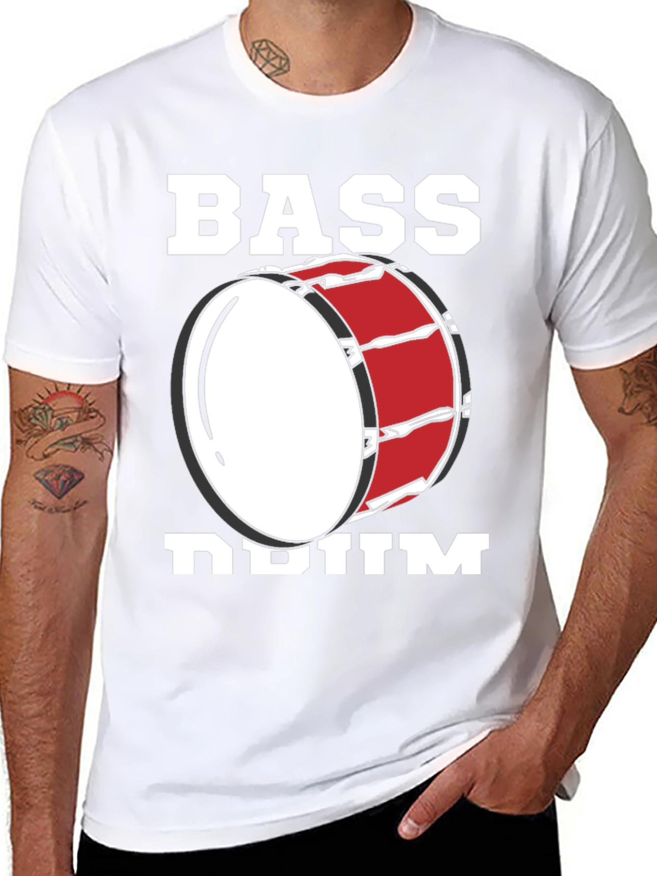 Bass Drum Graphic Tee - Music Lover T-Shirt