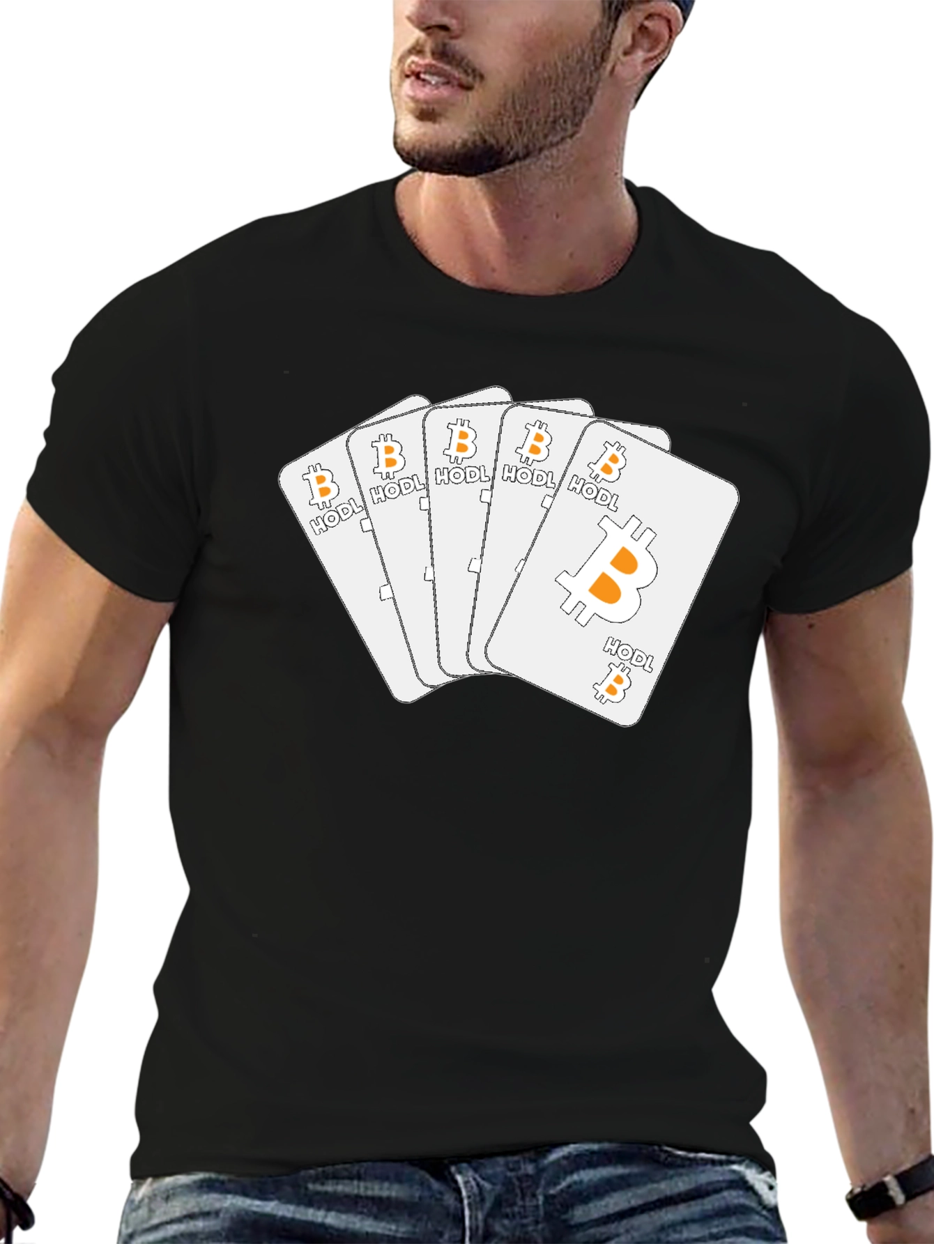 Bitcoin HODL Playing Cards T-Shirt