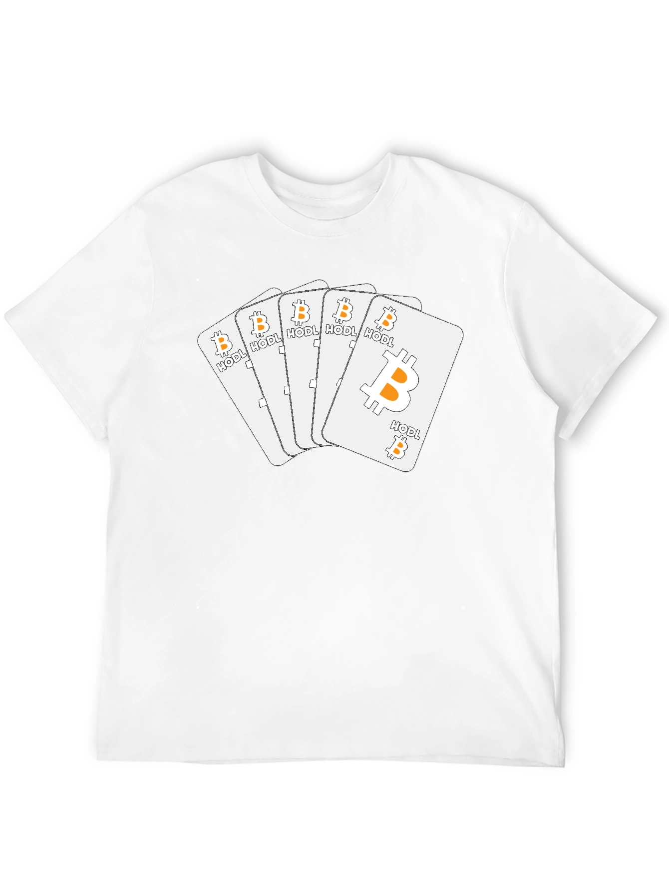 Bitcoin HODL Playing Cards T-Shirt