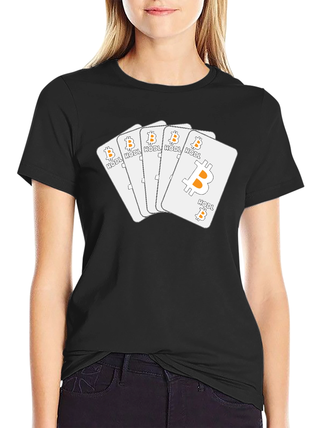 Bitcoin HODL Playing Cards T-Shirt