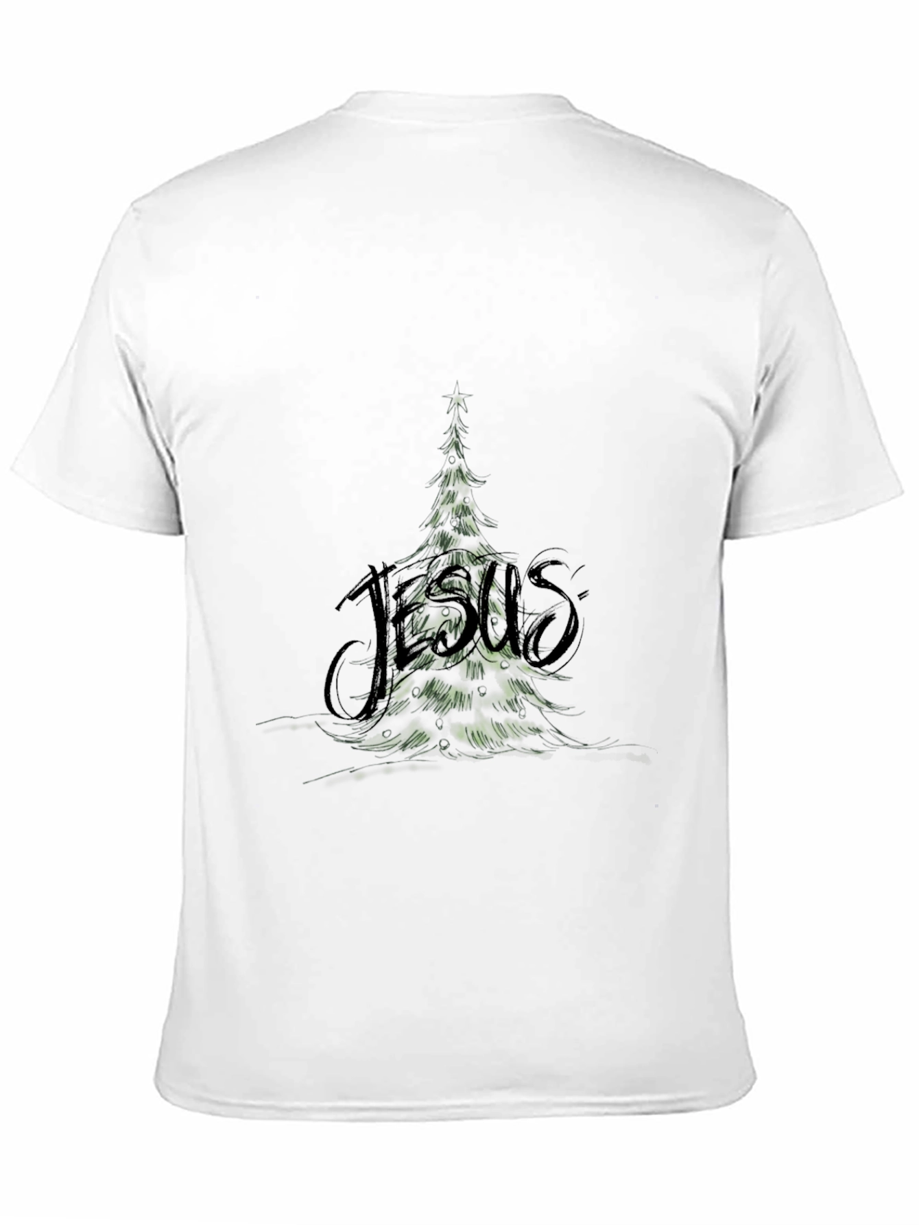 Jesus Christmas Tree Graphic T-Shirt