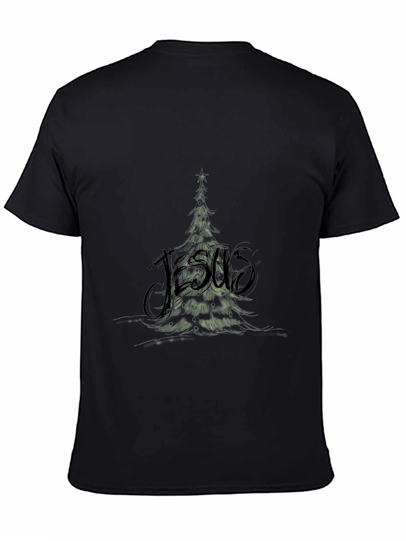Jesus Christmas Tree Graphic T-Shirt