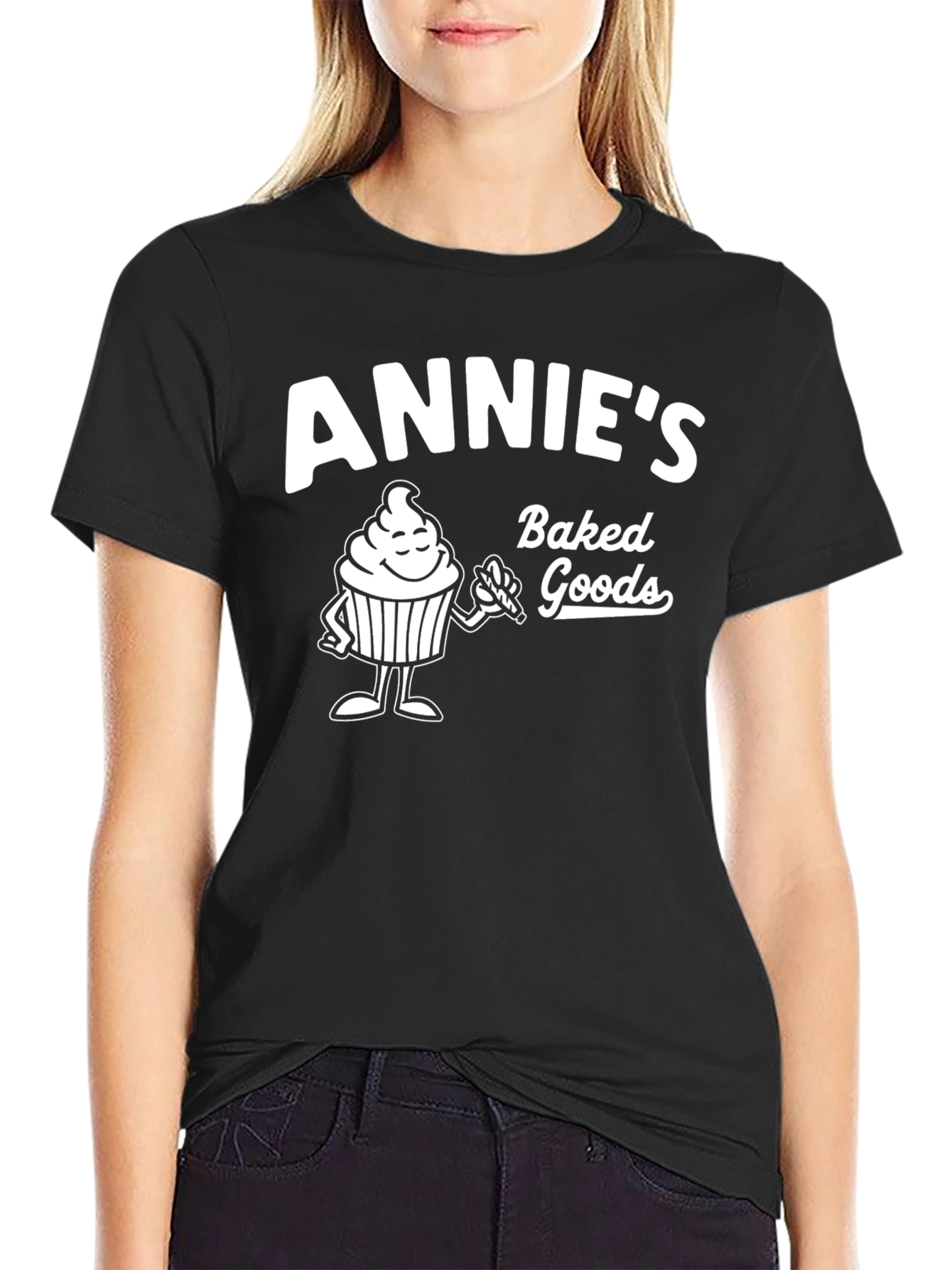 Annies Baked Goods T-Shirt - Cute Cupcake Design