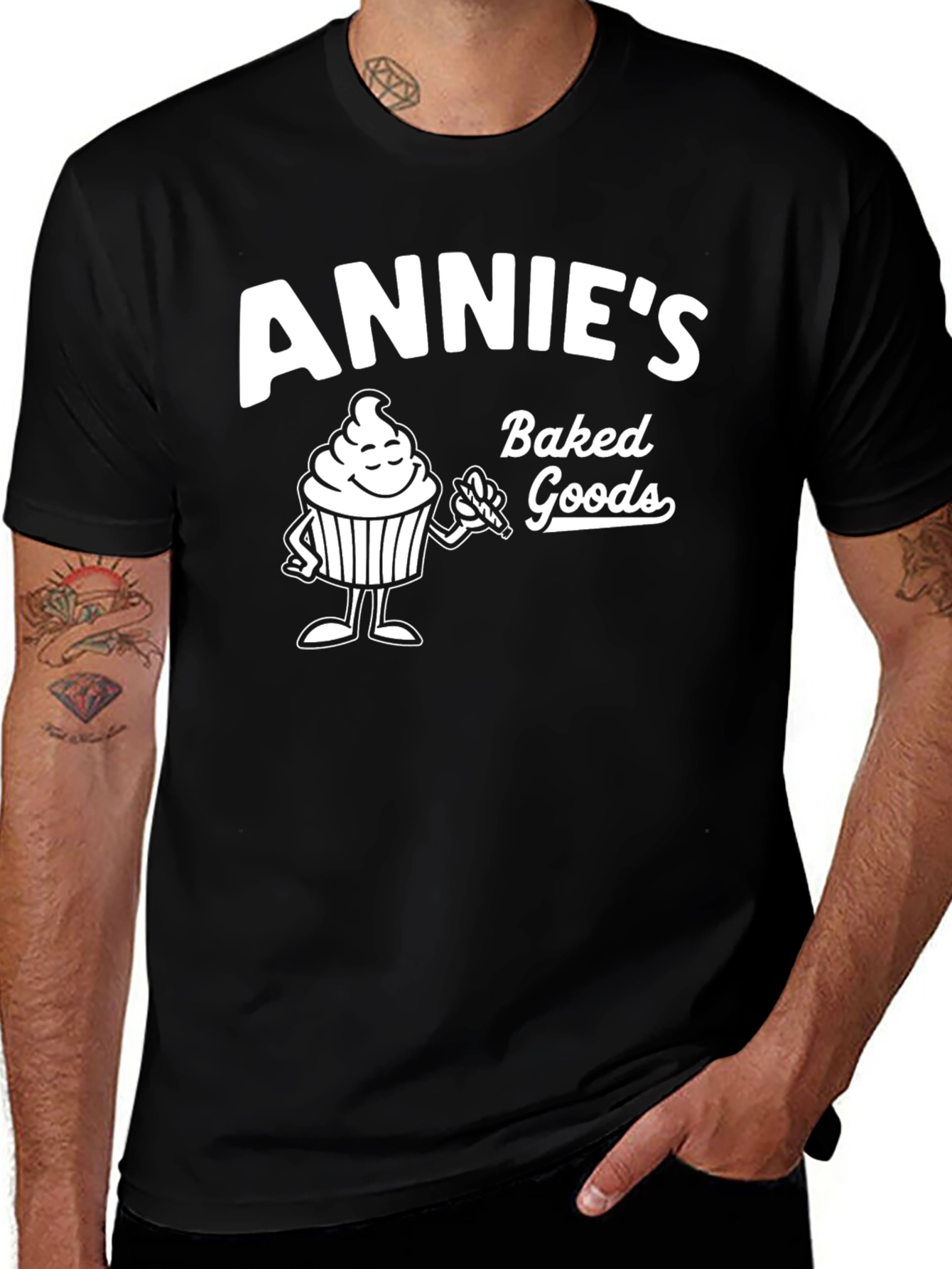 Annies Baked Goods T-Shirt - Cute Cupcake Design