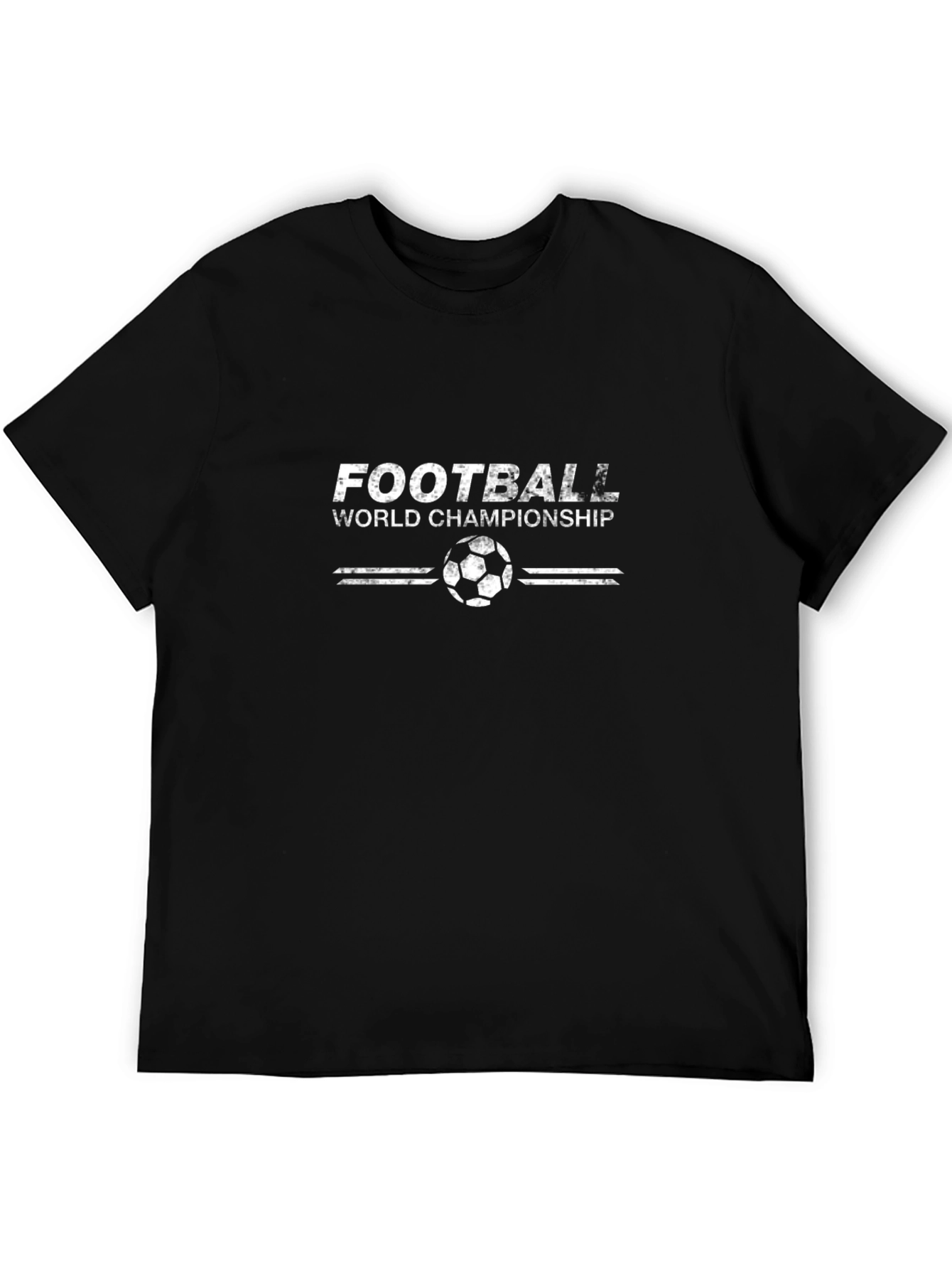 Football World Championship Black T-Shirt