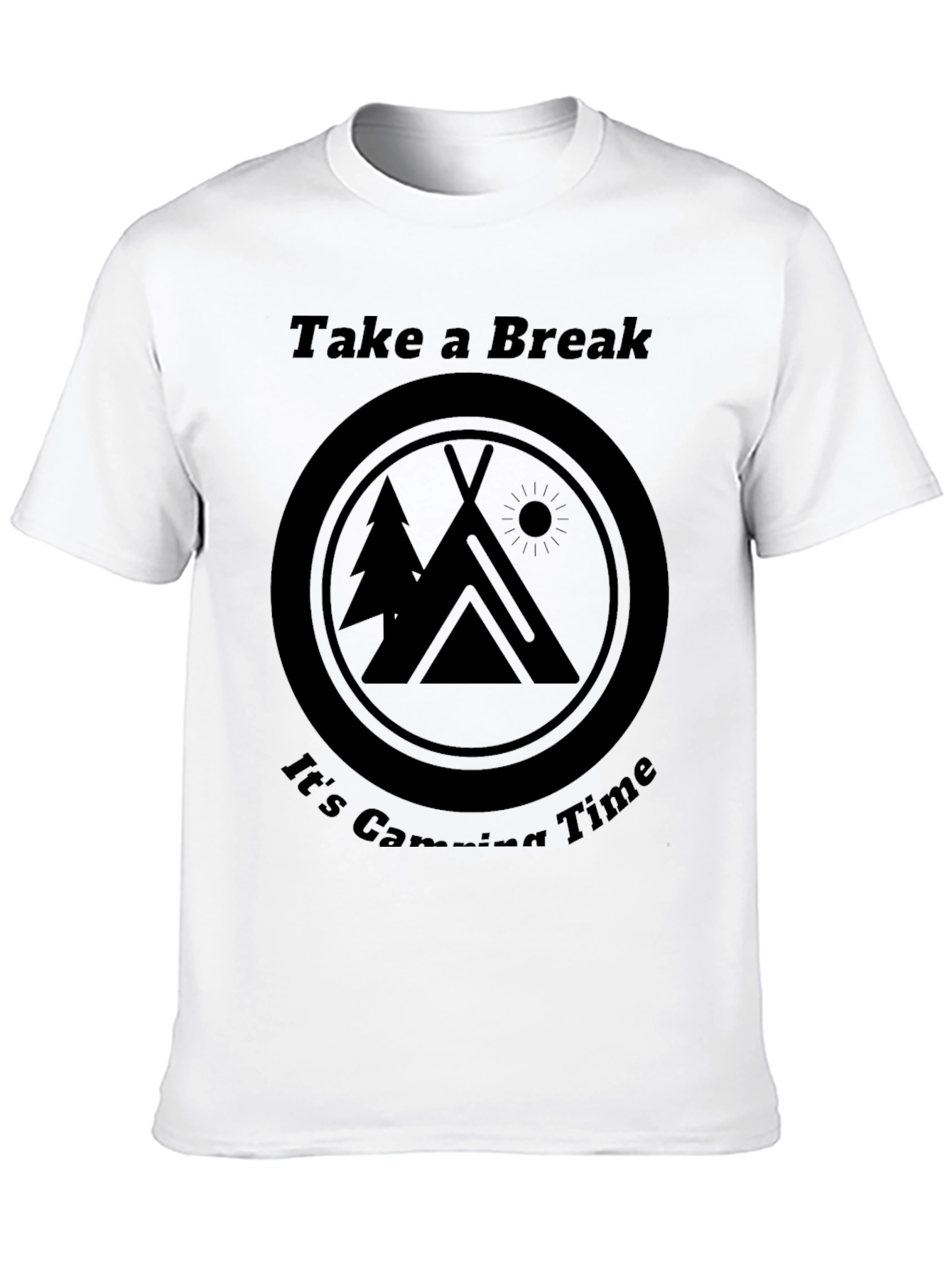 Take a Break Camping Time Black T-Shirt