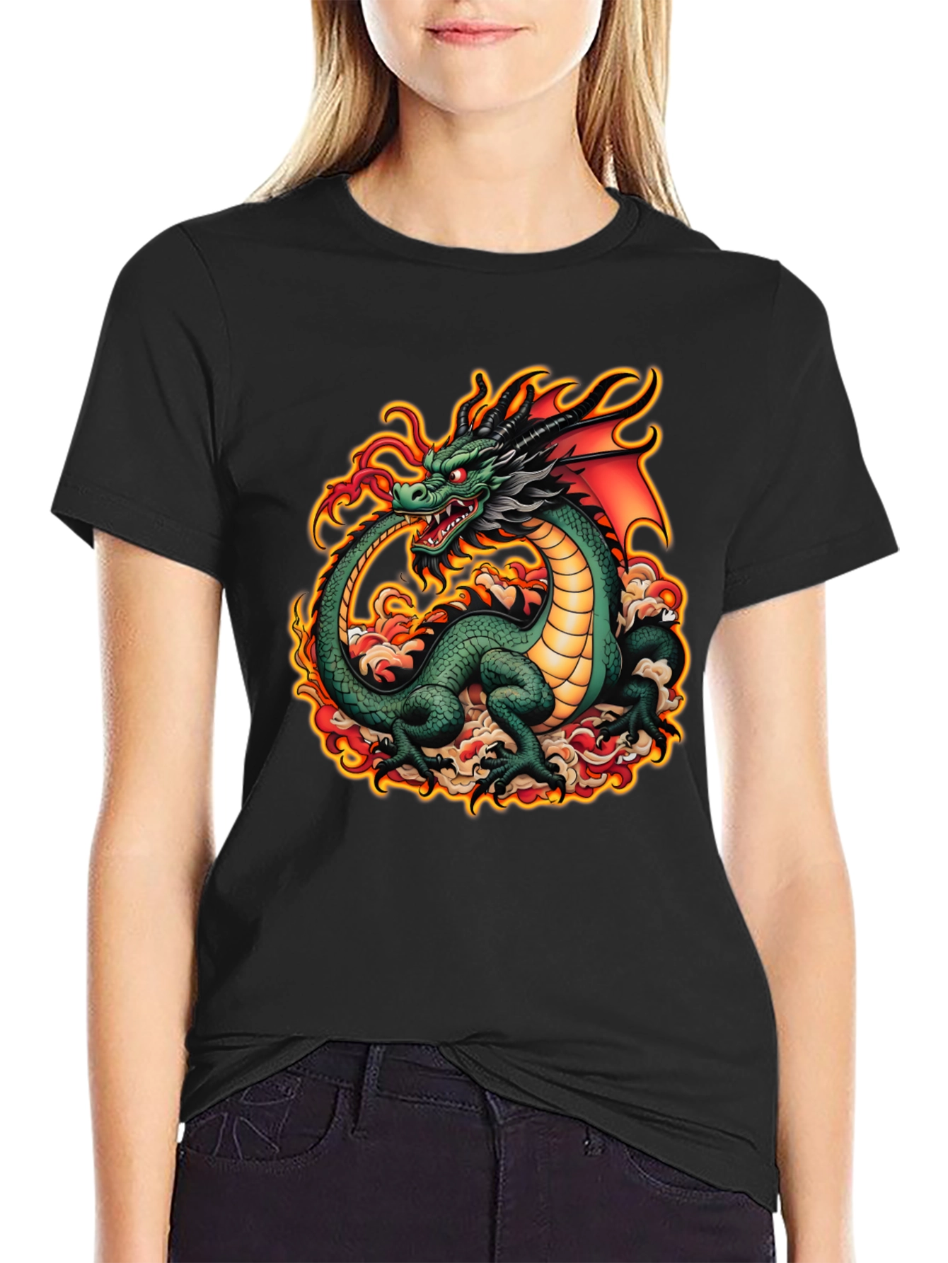 Dragon Graphic Tee - Bold Fantasy Design