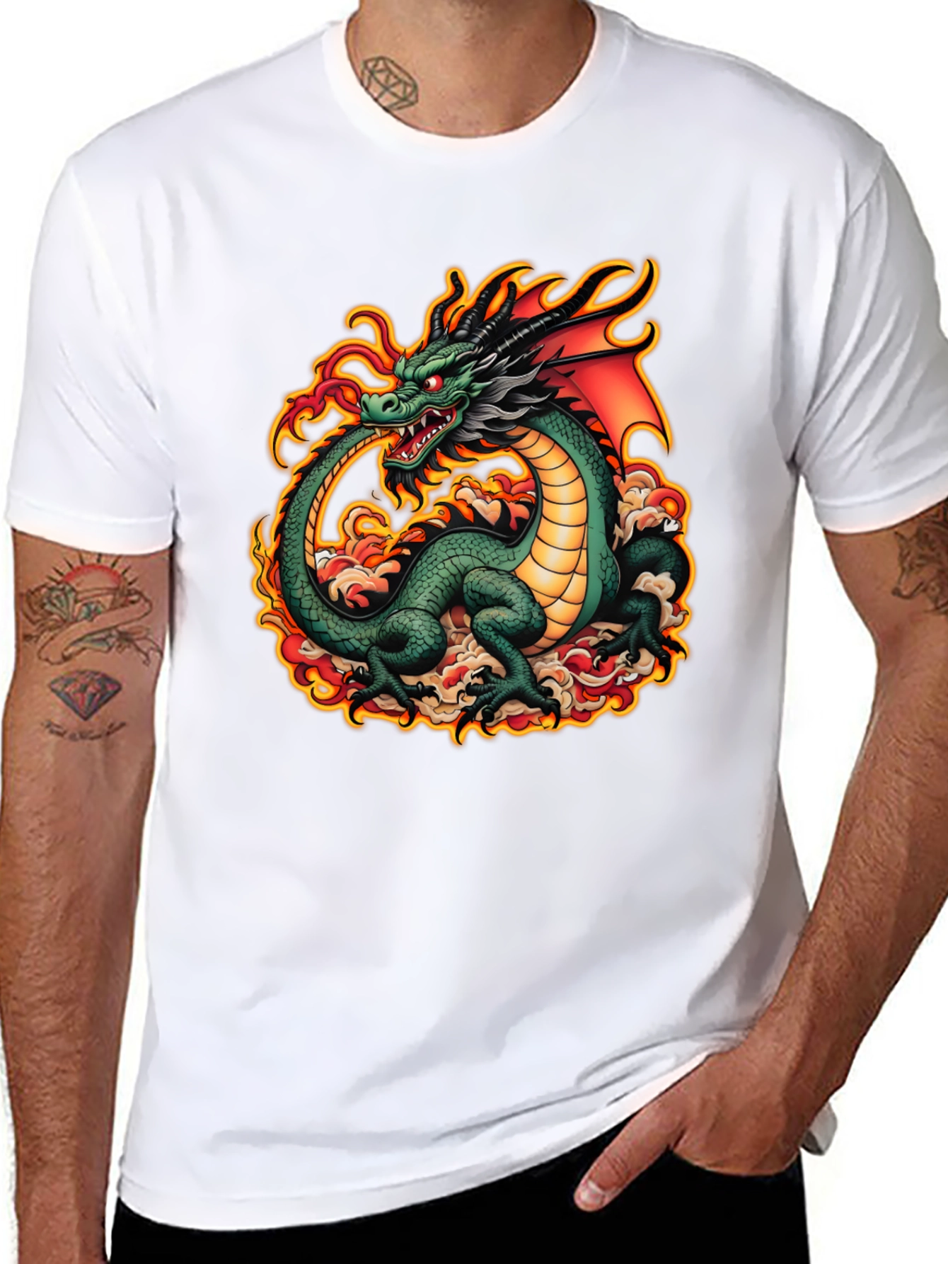 Dragon Graphic Tee - Bold Fantasy Design