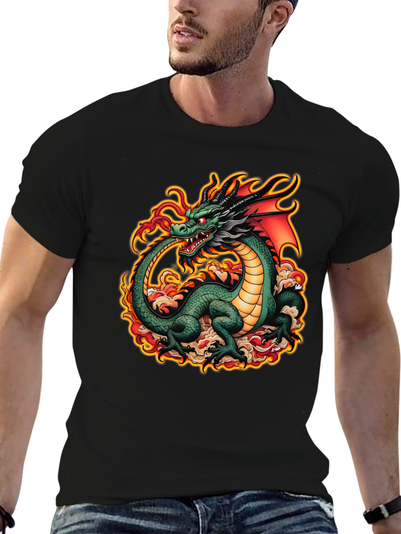 Dragon Graphic Tee - Bold Fantasy Design