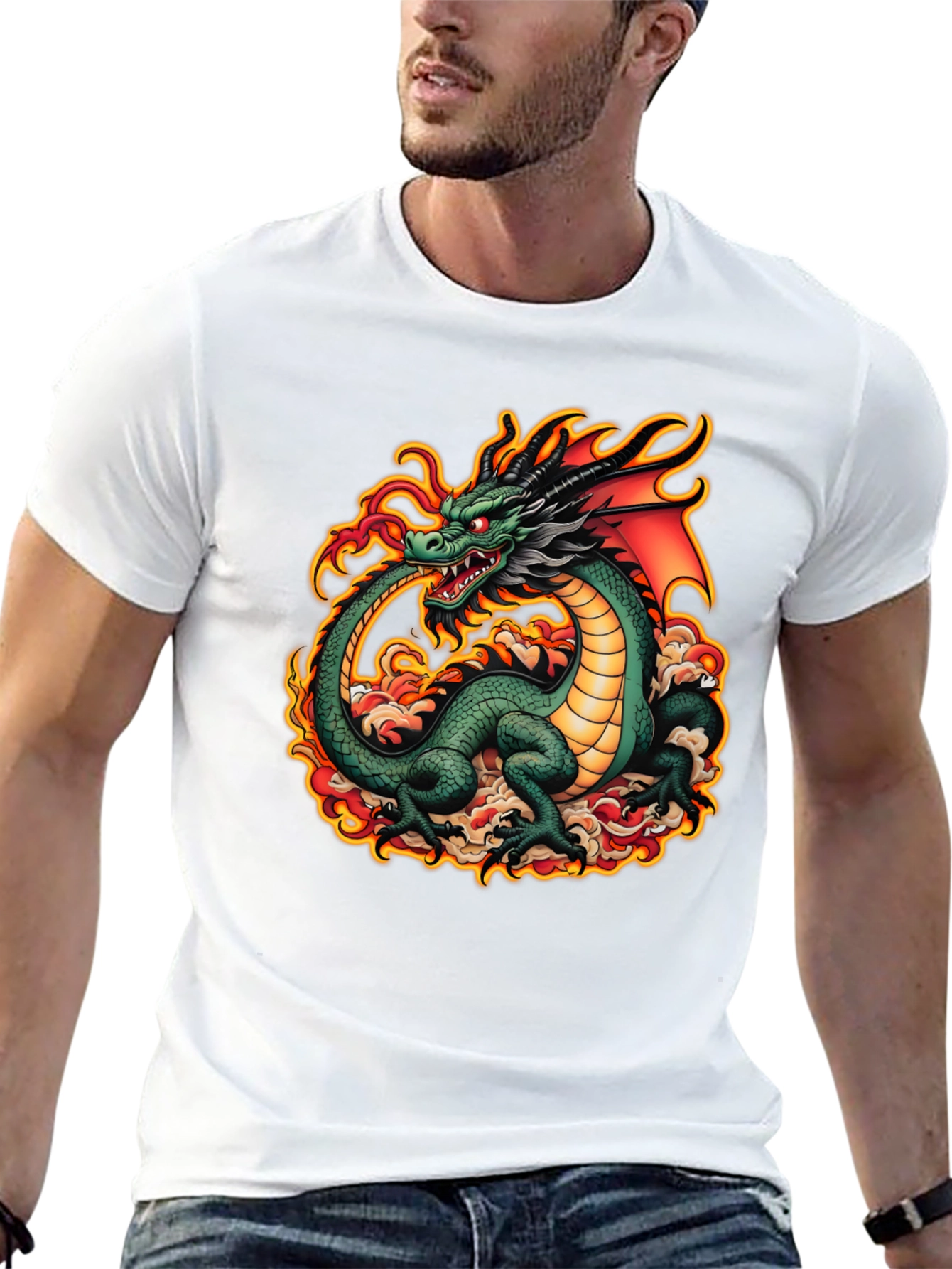 Dragon Graphic Tee - Bold Fantasy Design