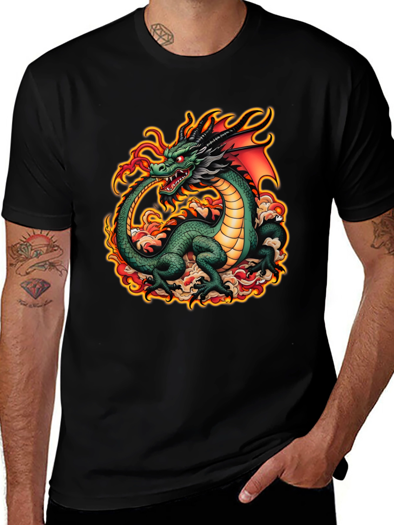 Dragon Graphic Tee - Bold Fantasy Design