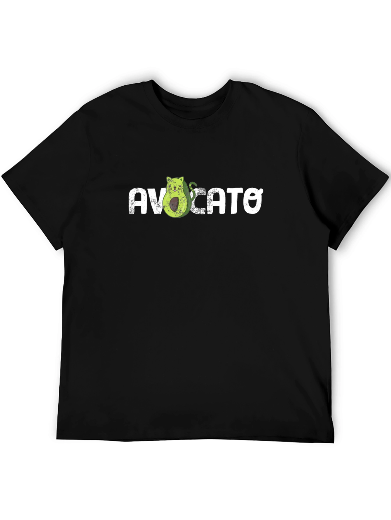 Avocato Pun Graphic T-Shirt - Cute Cat Avocado Tee