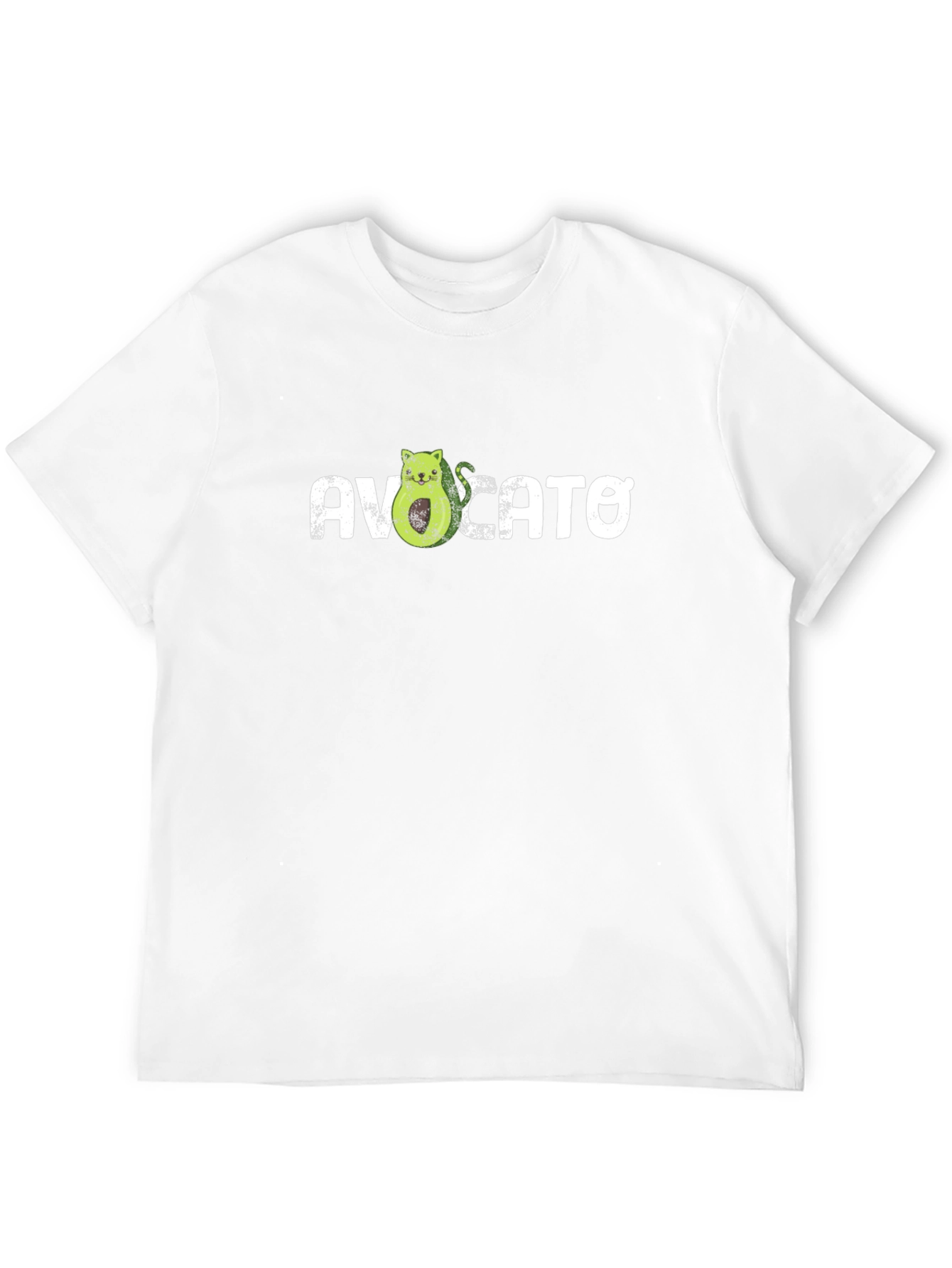 Avocato Pun Graphic T-Shirt - Cute Cat Avocado Tee