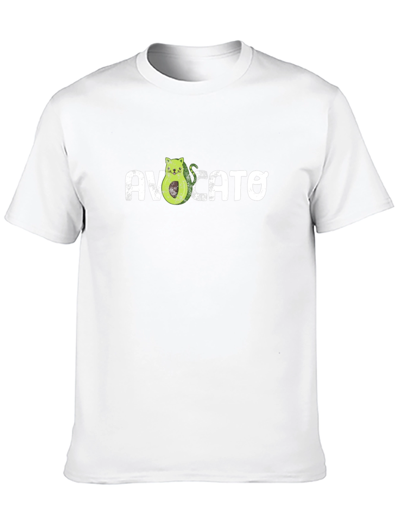 Avocato Pun Graphic T-Shirt - Cute Cat Avocado Tee