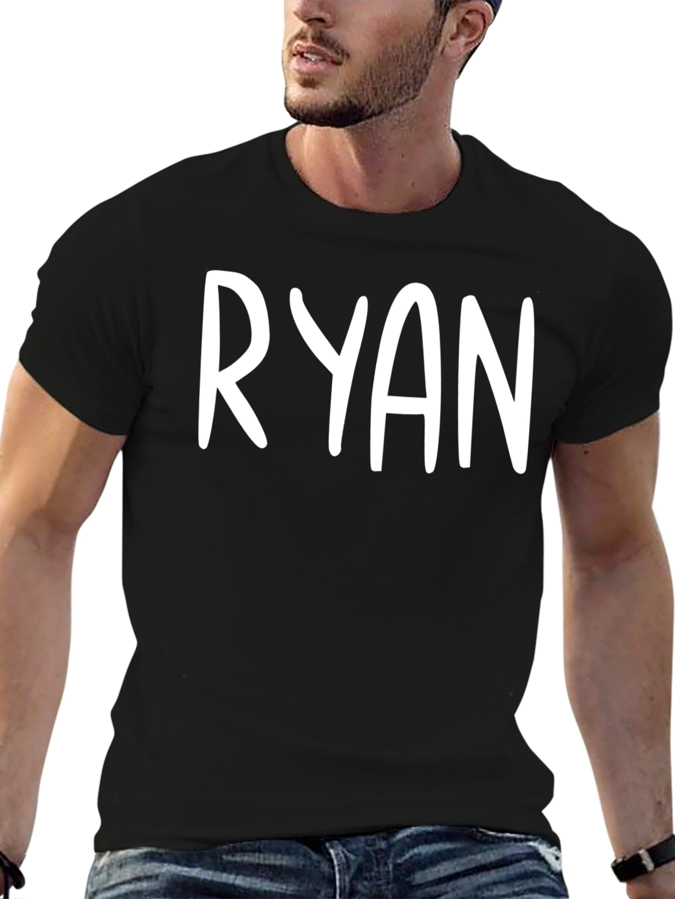 RYAN Custom Name Black T-Shirt