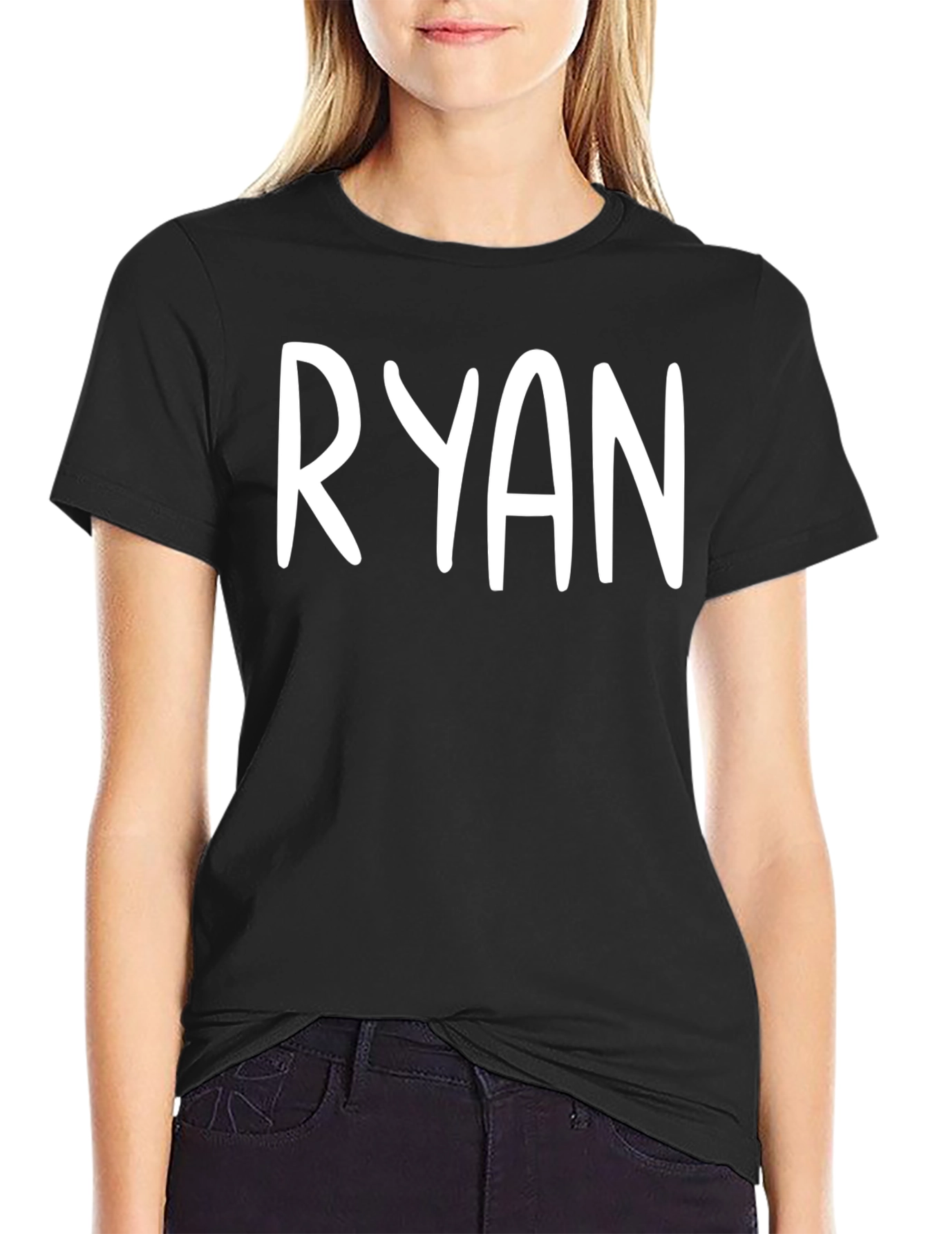 RYAN Custom Name Black T-Shirt