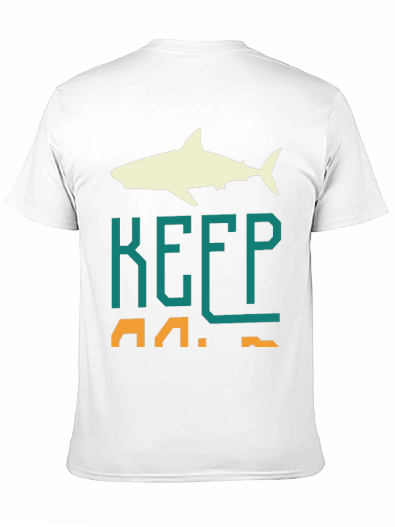 Keep Calm Shark Graphic Mens Tee