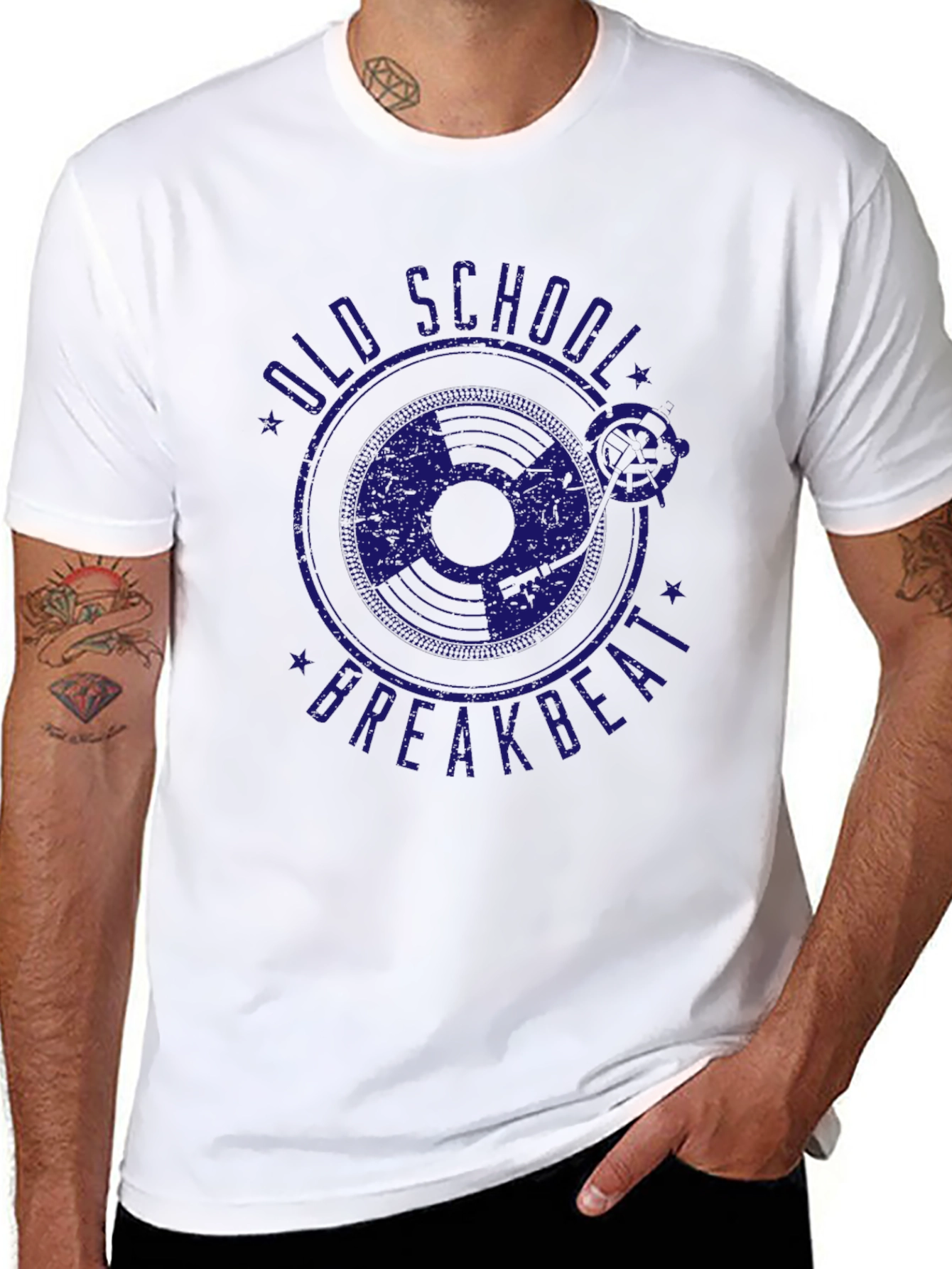 Old School Breakbeat Black Graphic Tee
